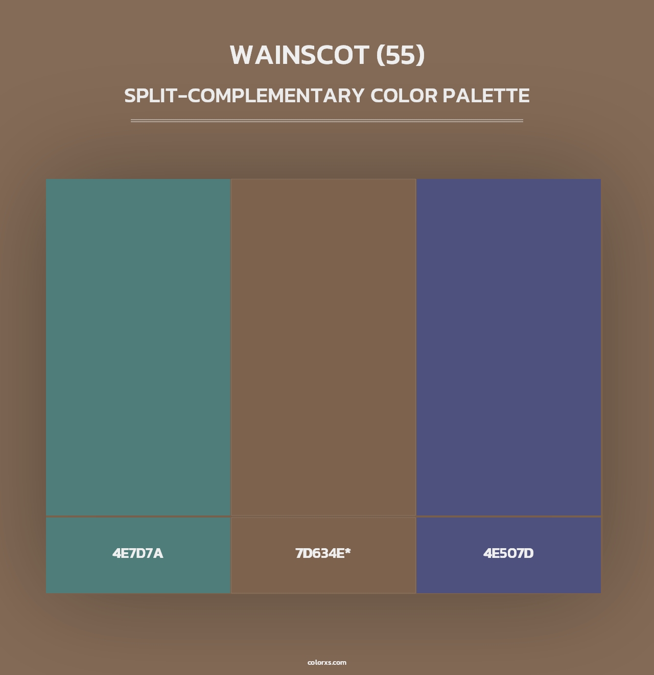 Wainscot (55) - Split-Complementary Color Palette