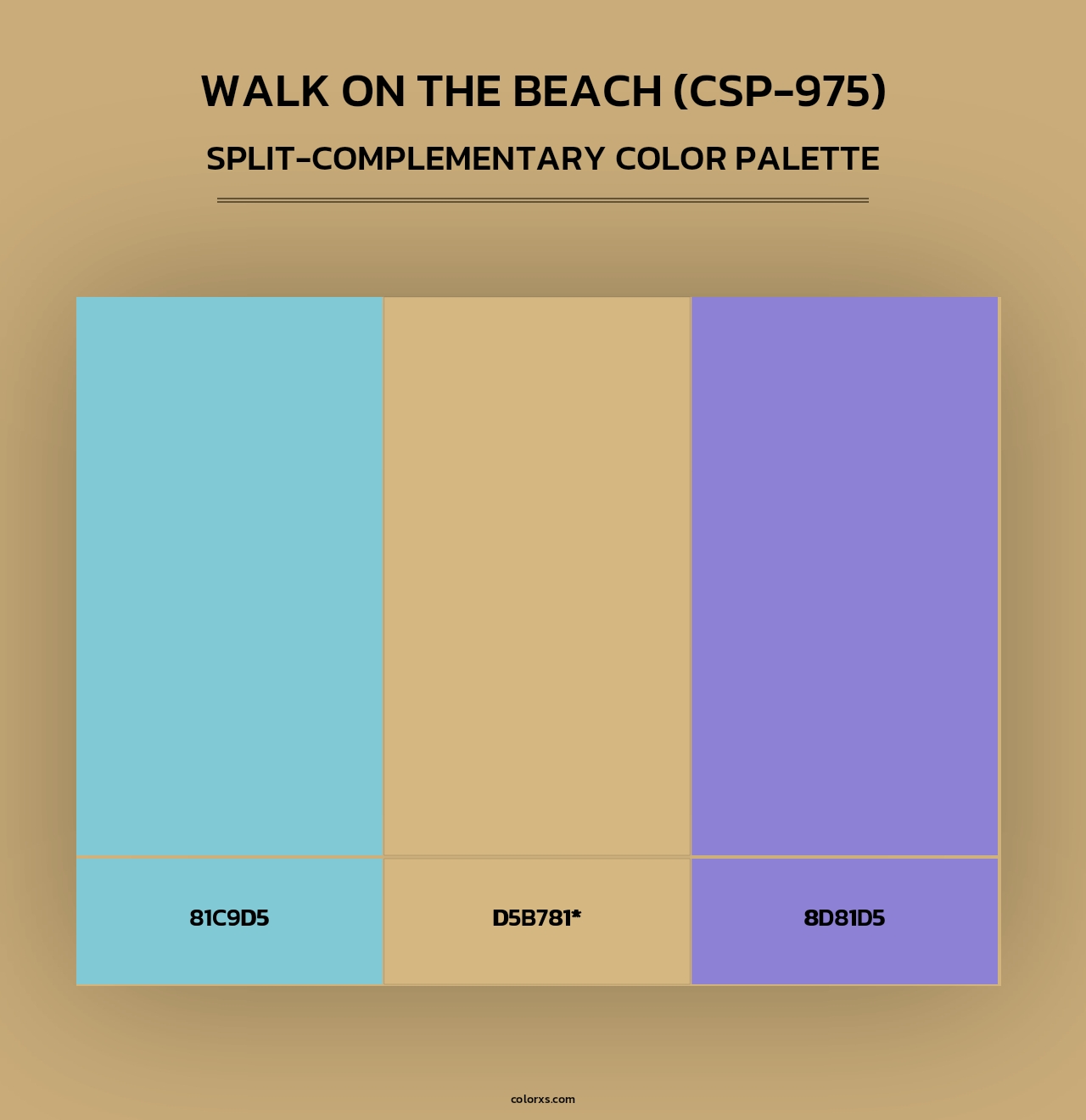 Walk on the Beach (CSP-975) - Split-Complementary Color Palette