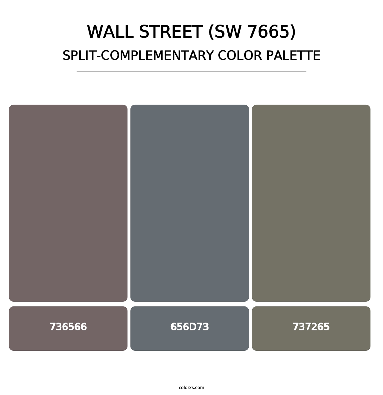 Wall Street (SW 7665) - Split-Complementary Color Palette