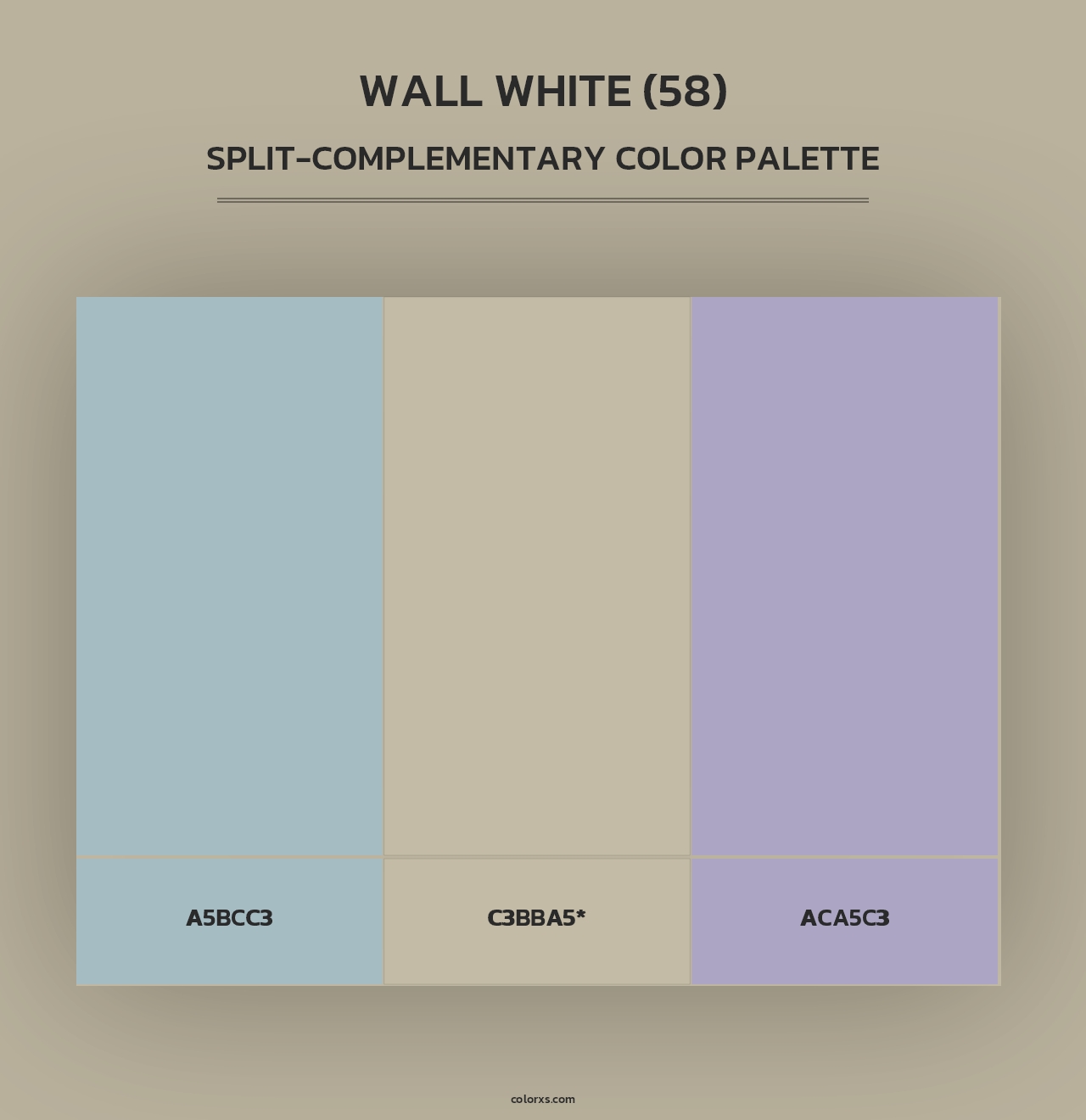 Wall White (58) - Split-Complementary Color Palette