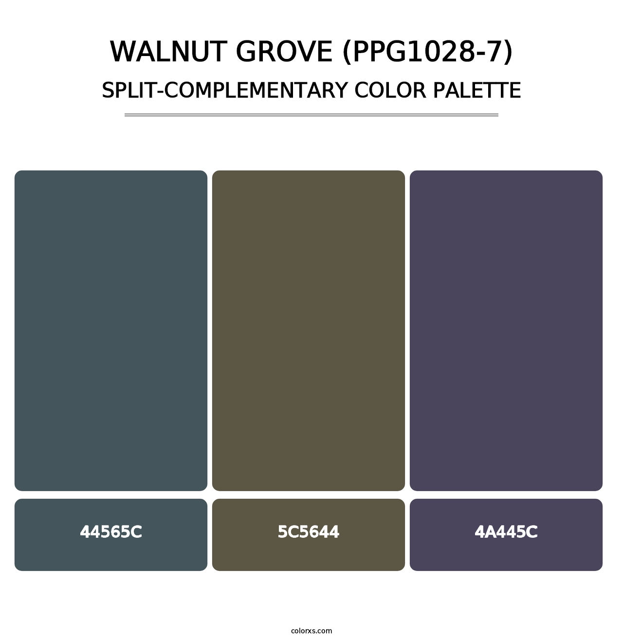 Walnut Grove (PPG1028-7) - Split-Complementary Color Palette