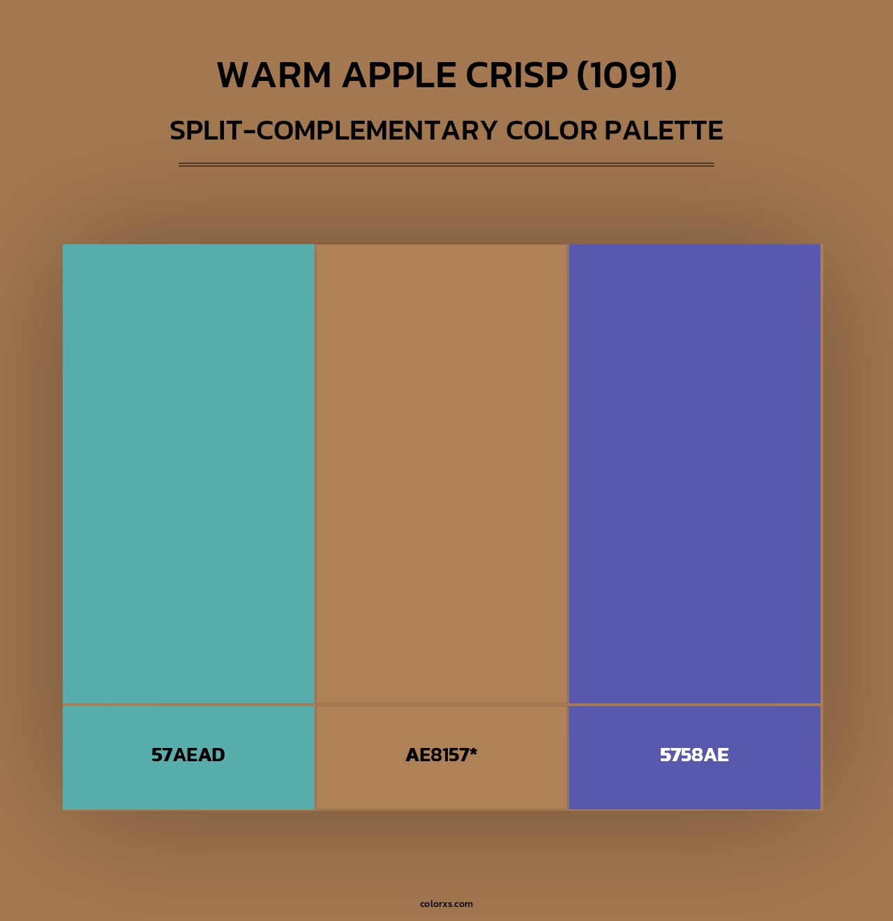 Warm Apple Crisp (1091) - Split-Complementary Color Palette