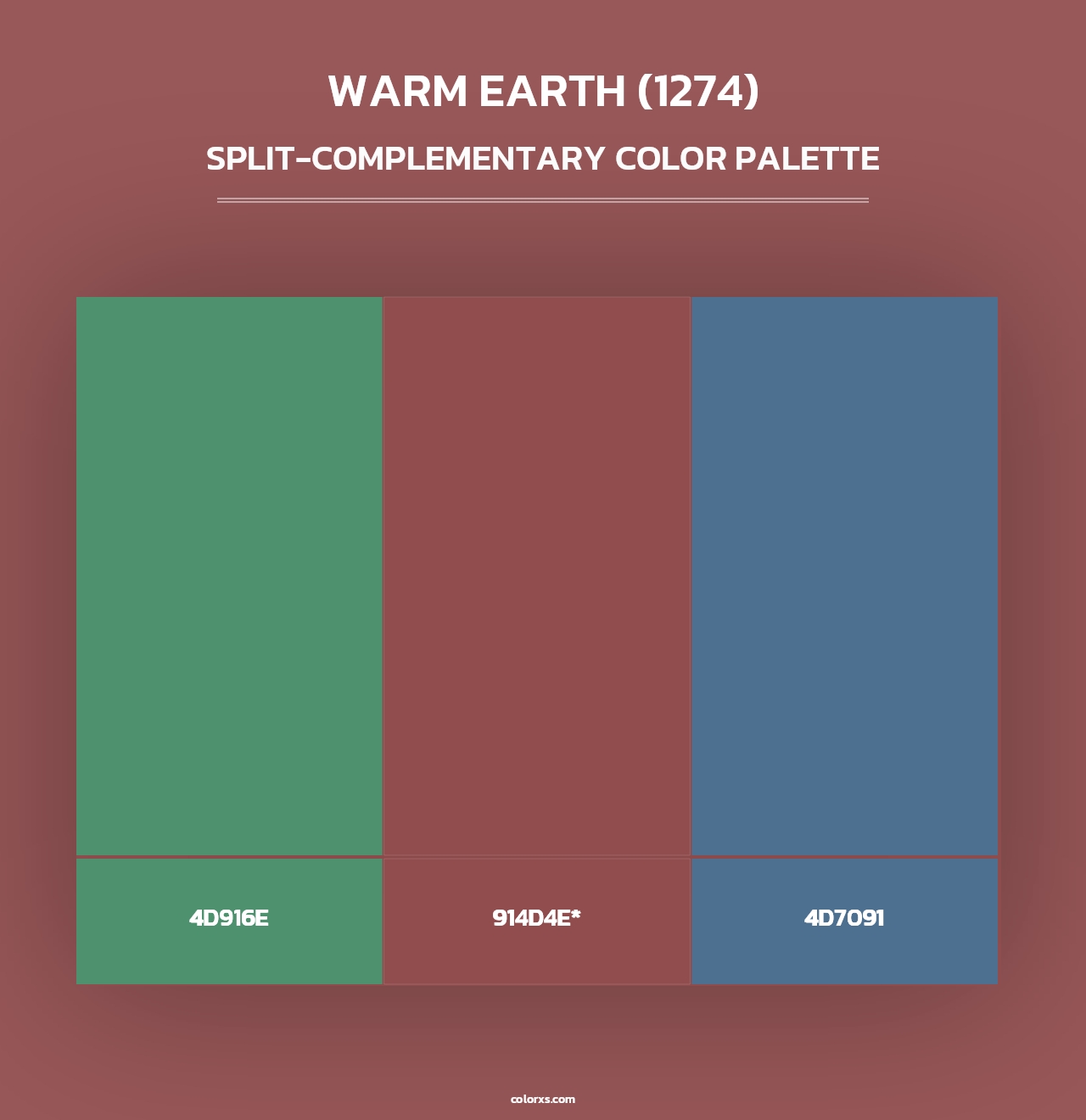 Warm Earth (1274) - Split-Complementary Color Palette