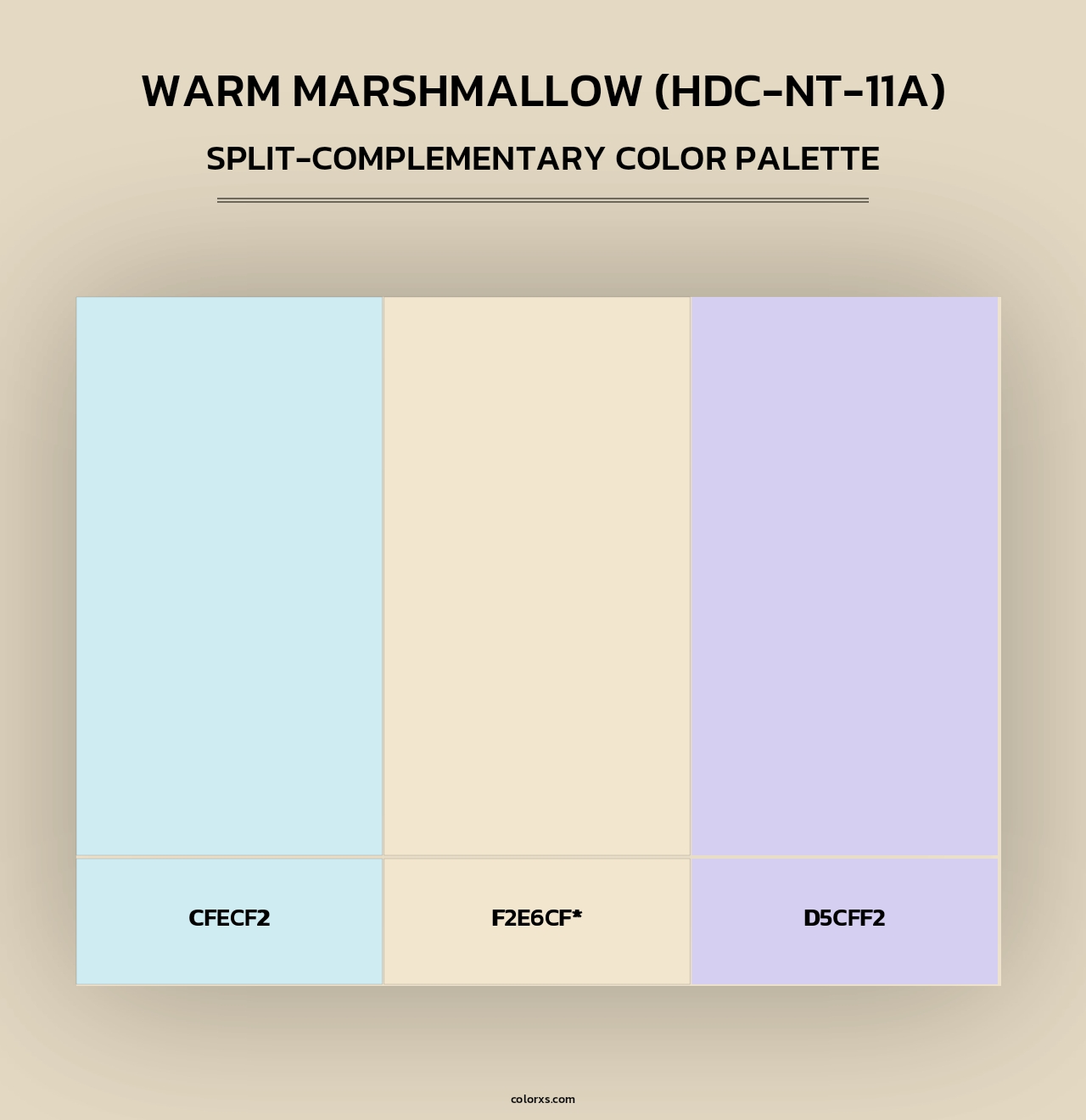 Warm Marshmallow (HDC-NT-11A) - Split-Complementary Color Palette