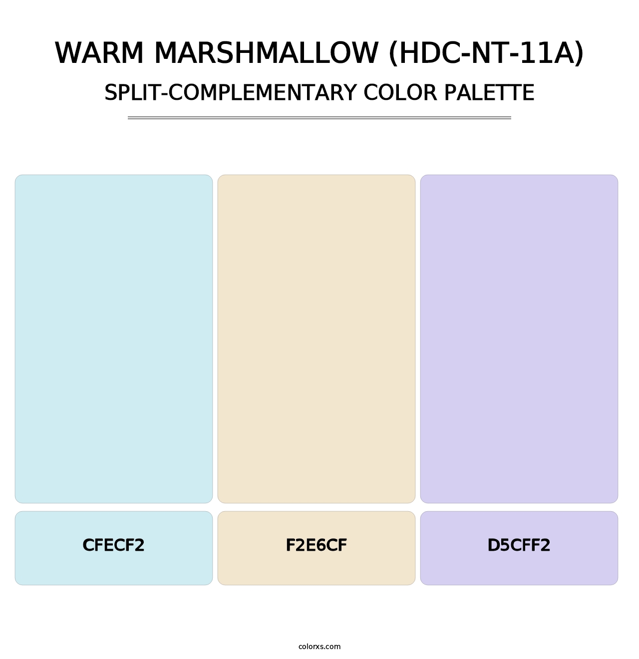 Warm Marshmallow (HDC-NT-11A) - Split-Complementary Color Palette