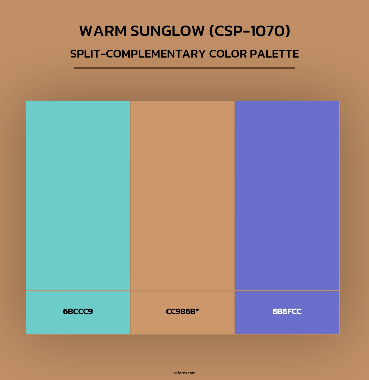 Warm Sunglow (CSP-1070) - Split-Complementary Color Palette