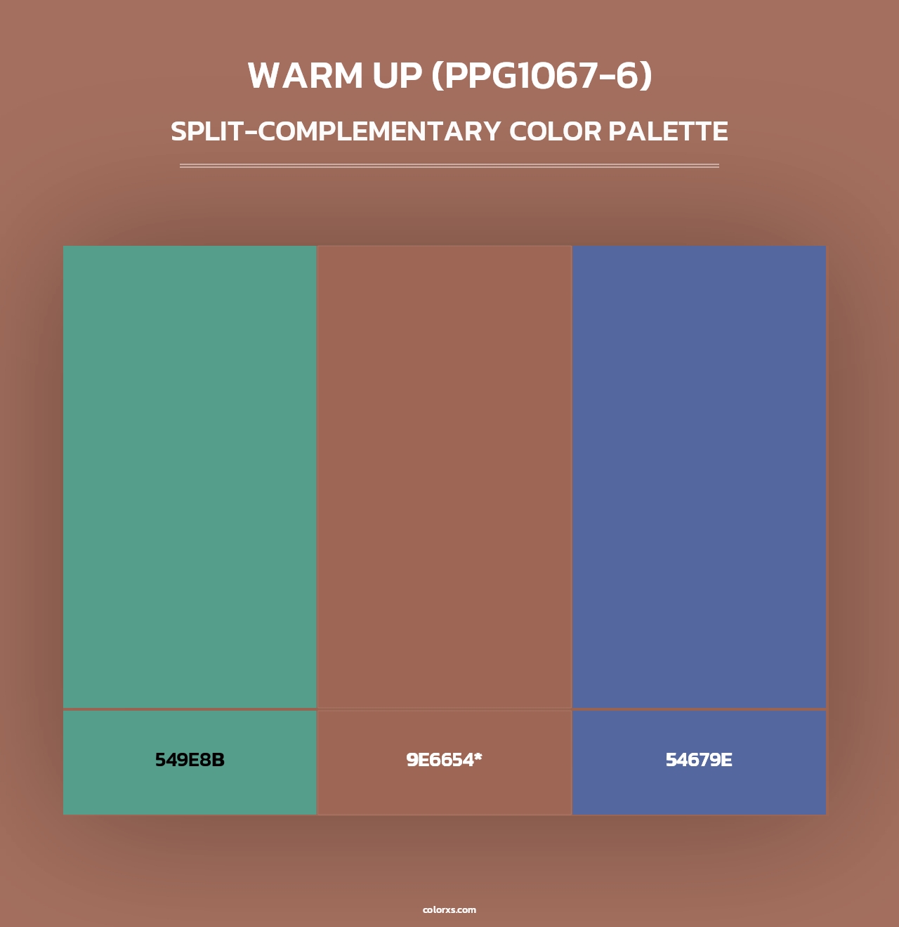 Warm Up (PPG1067-6) - Split-Complementary Color Palette