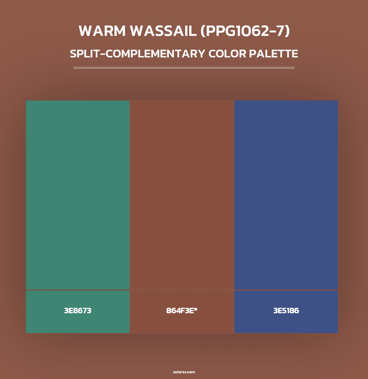 Warm Wassail (PPG1062-7) - Split-Complementary Color Palette