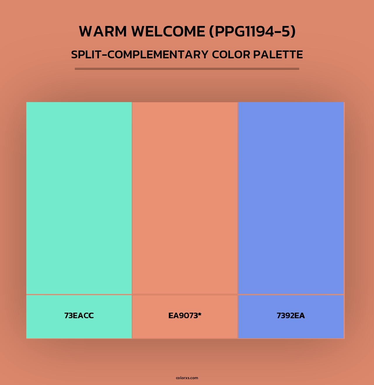 Warm Welcome (PPG1194-5) - Split-Complementary Color Palette