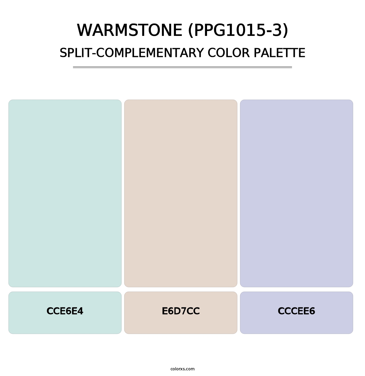 Warmstone (PPG1015-3) - Split-Complementary Color Palette