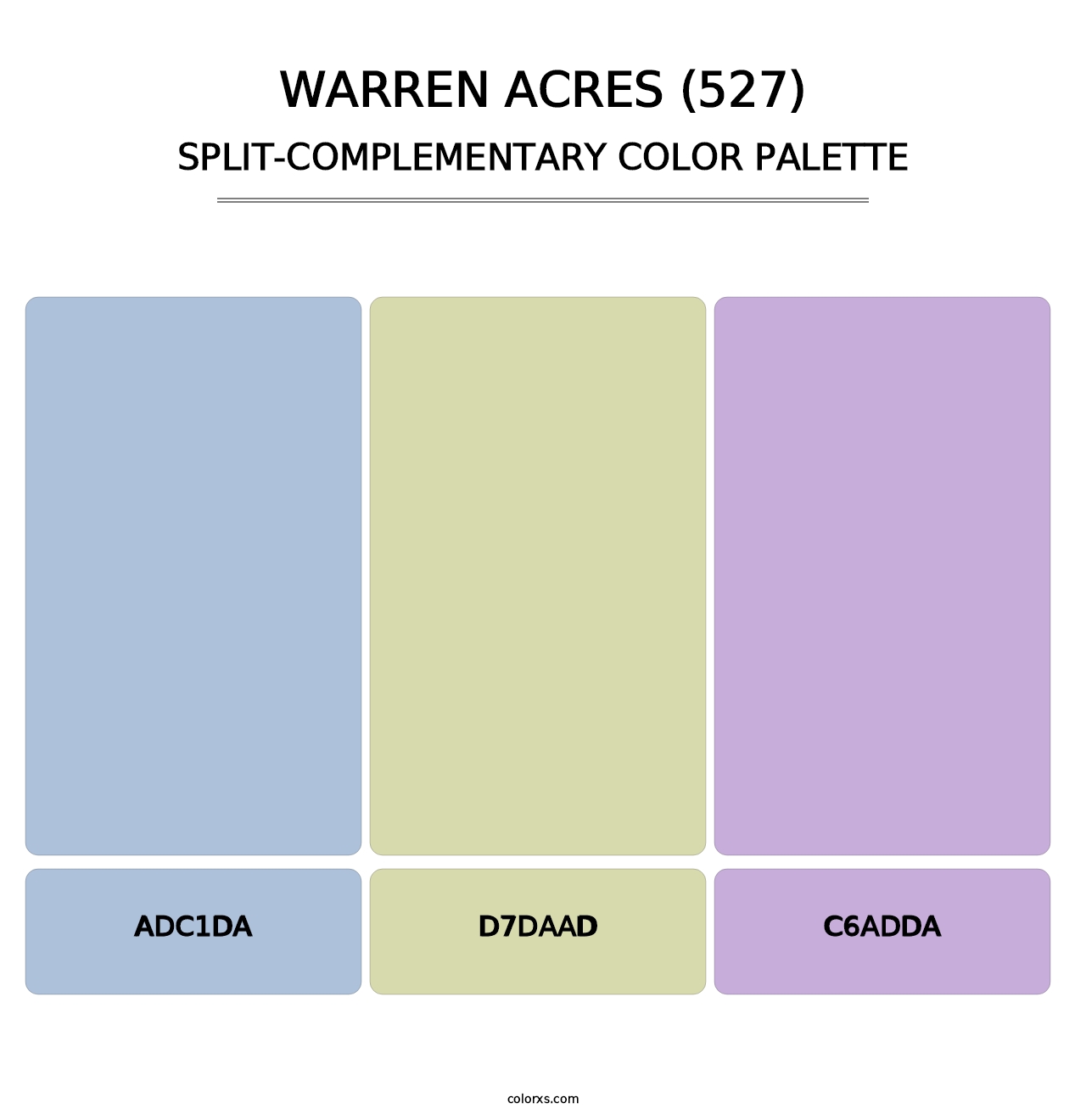Warren Acres (527) - Split-Complementary Color Palette
