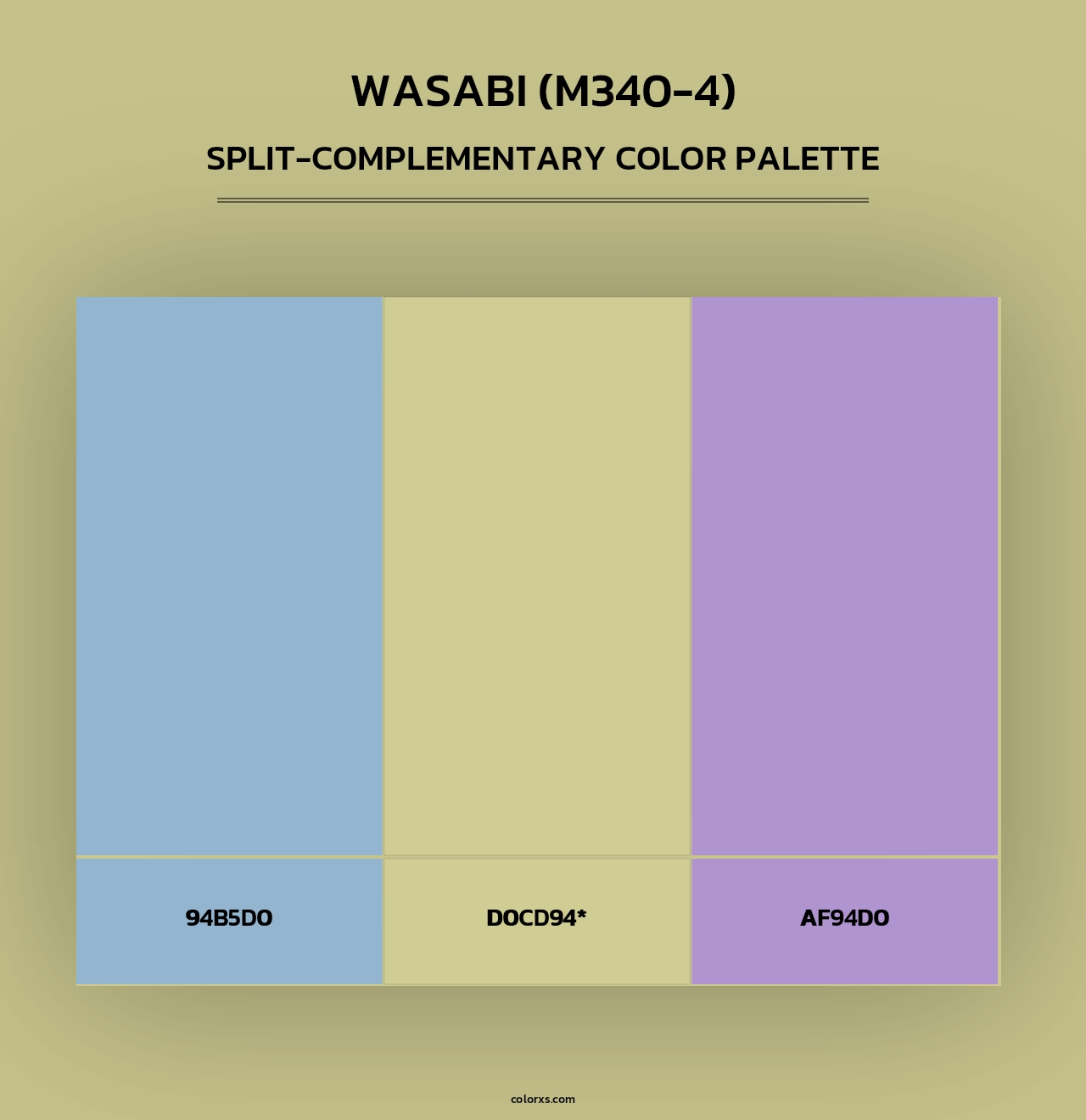 Wasabi (M340-4) - Split-Complementary Color Palette