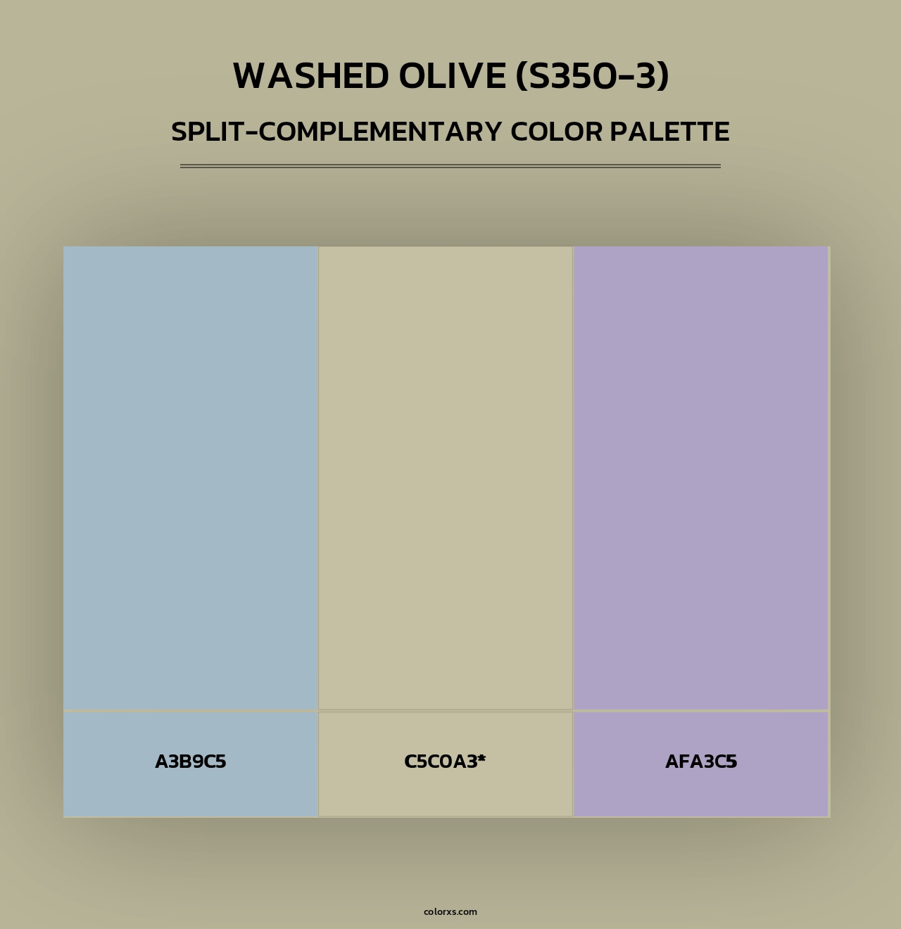 Washed Olive (S350-3) - Split-Complementary Color Palette