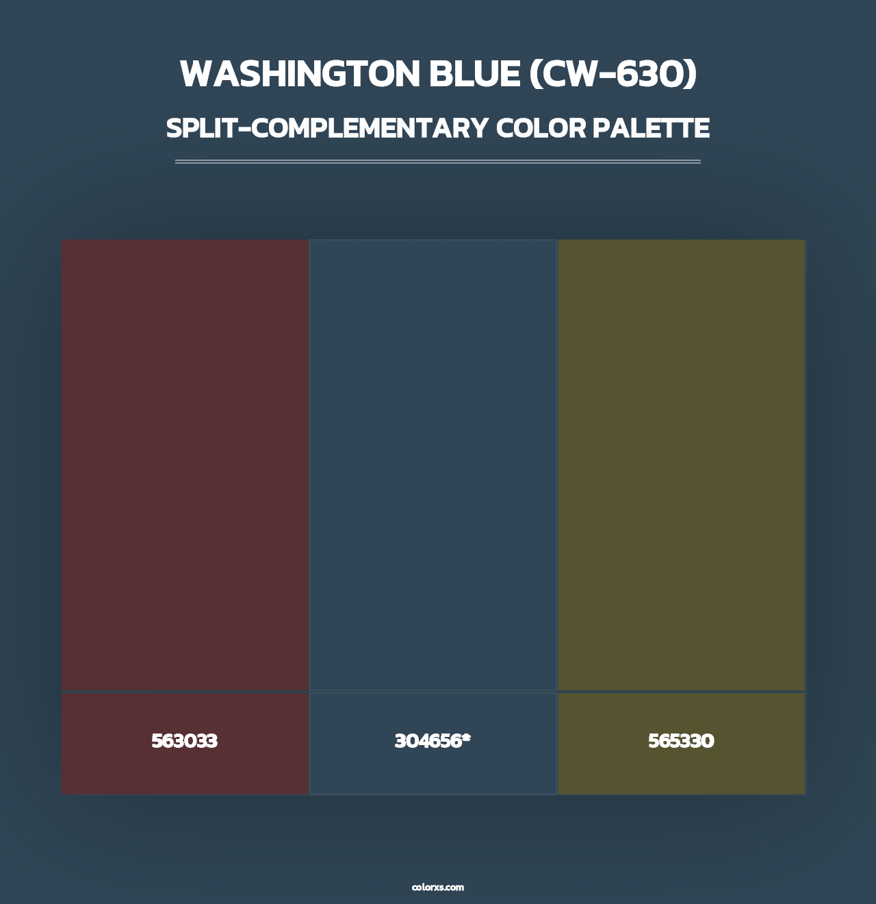 Washington Blue (CW-630) - Split-Complementary Color Palette