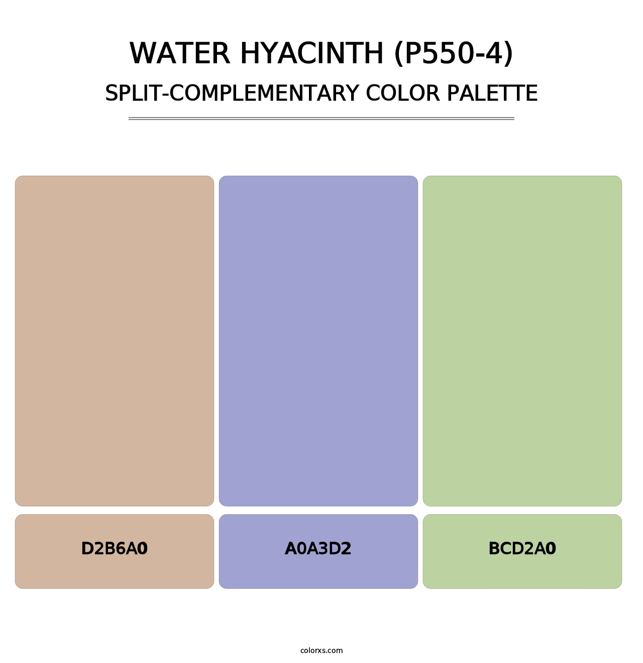 Water Hyacinth (P550-4) - Split-Complementary Color Palette