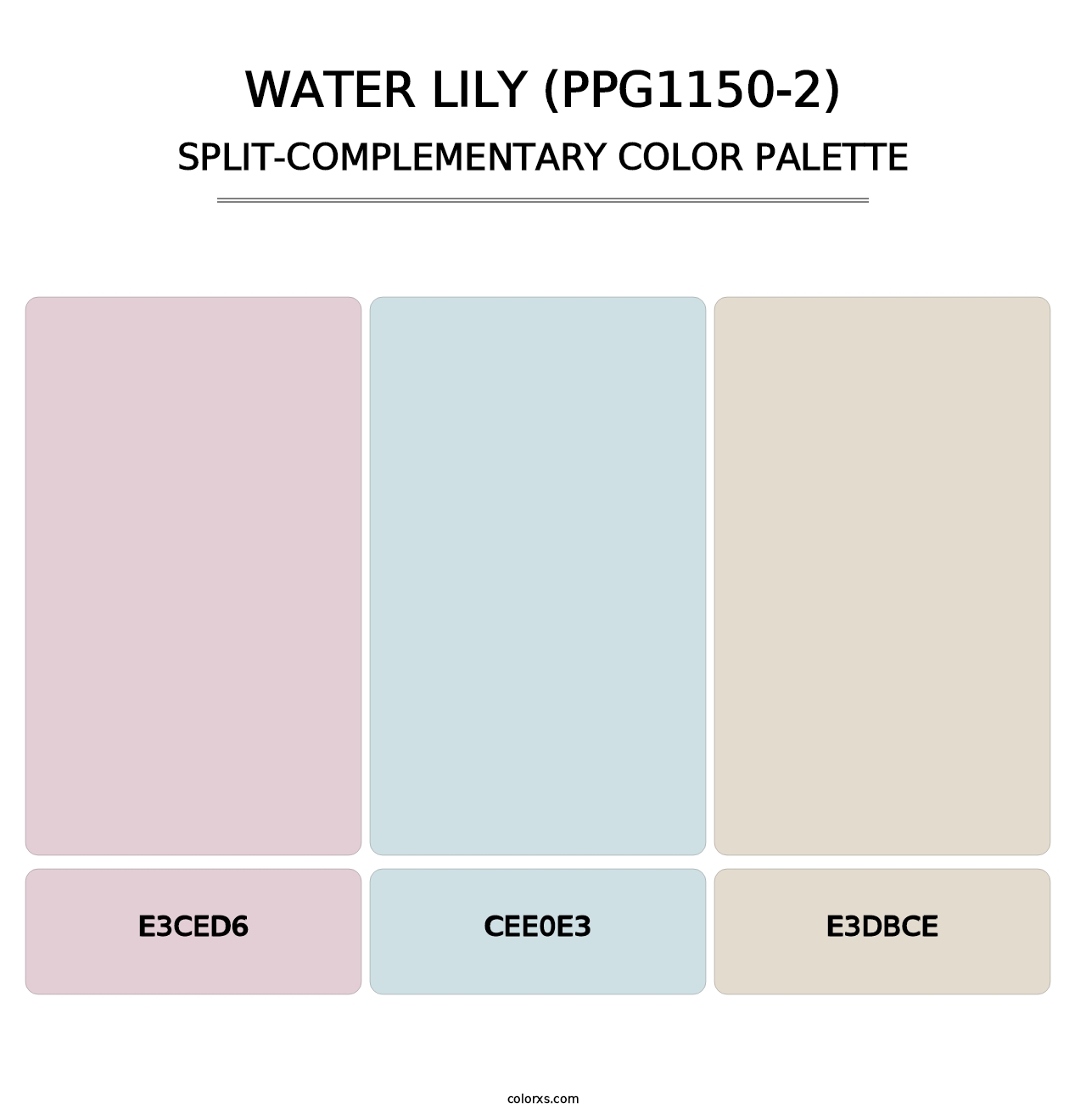 Water Lily (PPG1150-2) - Split-Complementary Color Palette