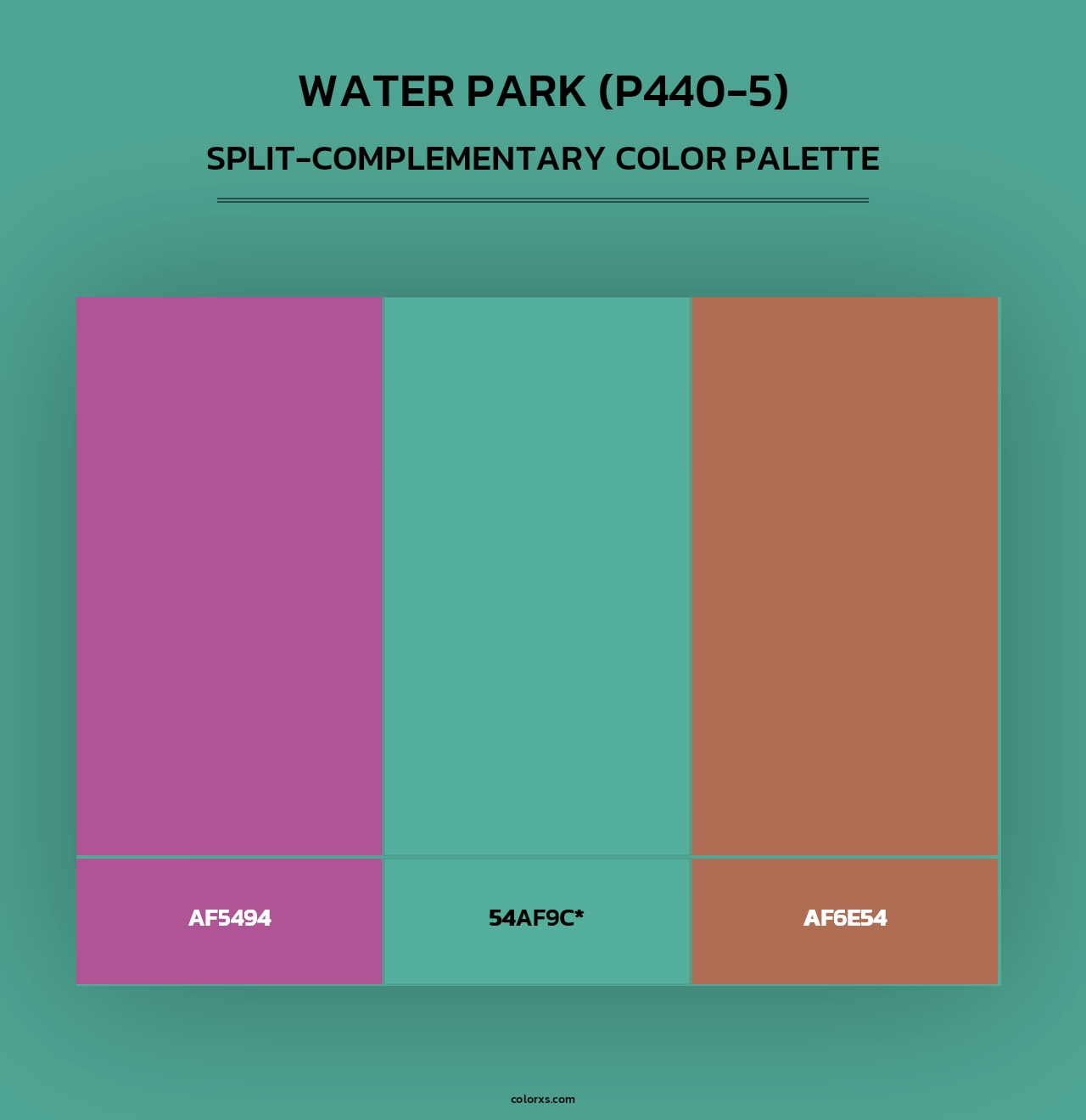 Water Park (P440-5) - Split-Complementary Color Palette