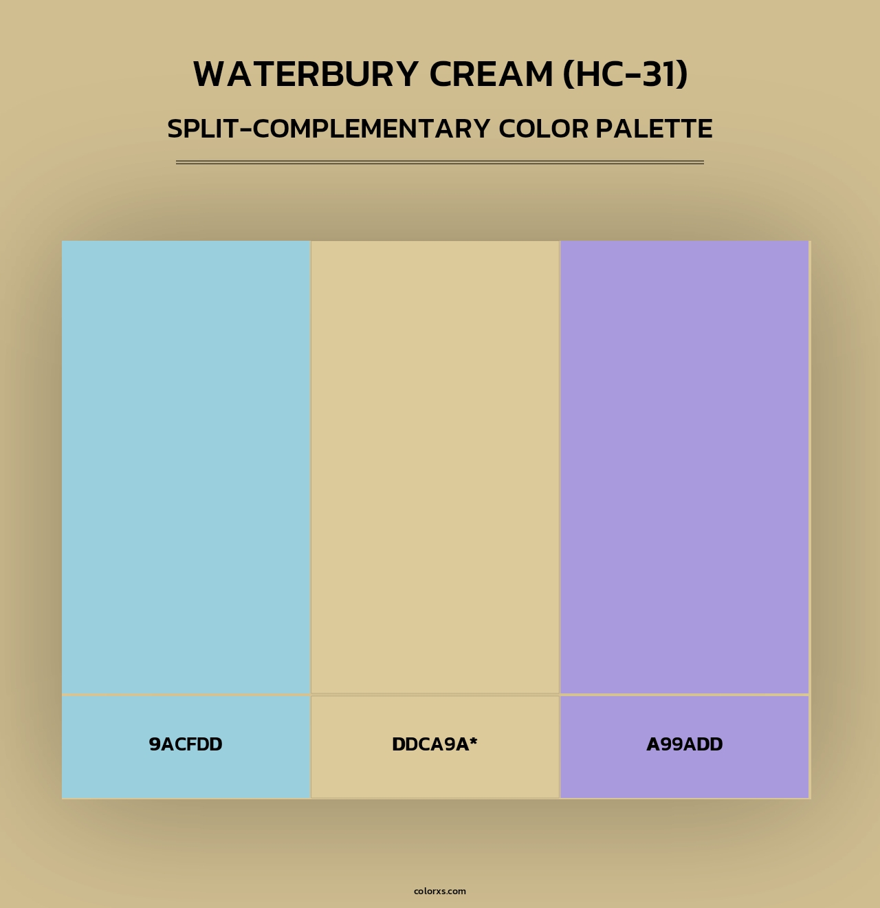 Waterbury Cream (HC-31) - Split-Complementary Color Palette