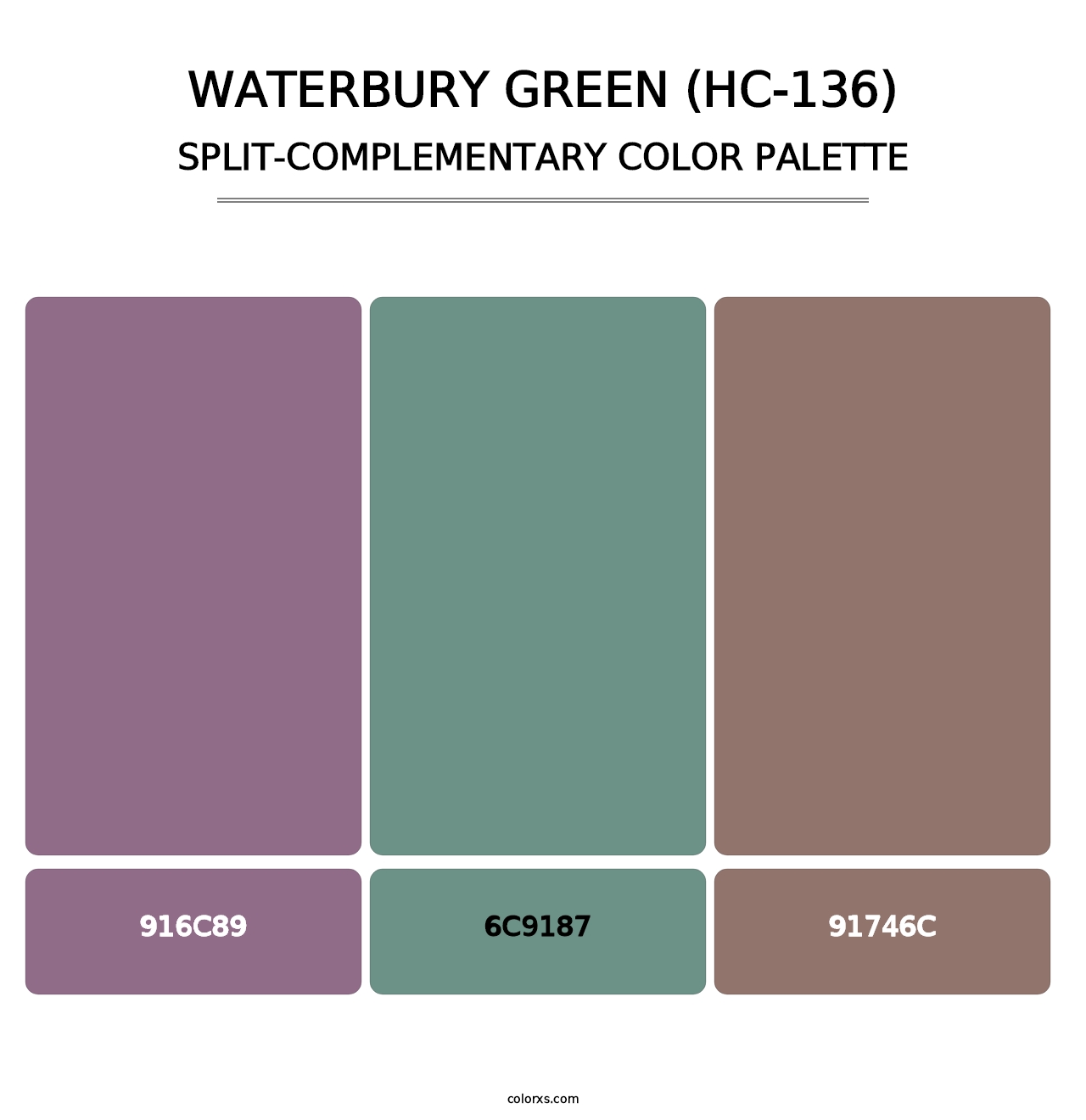 Waterbury Green (HC-136) - Split-Complementary Color Palette