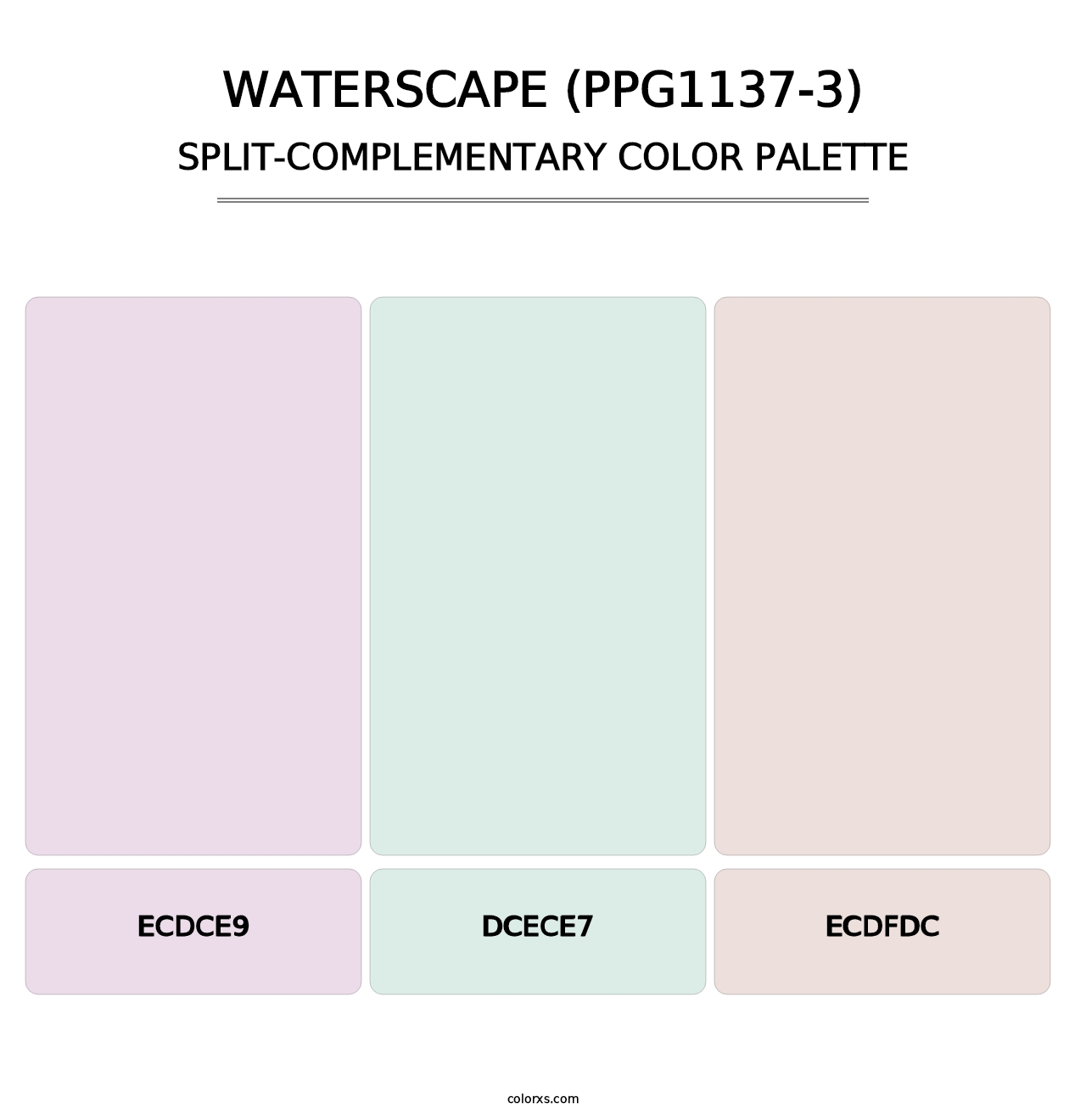 Waterscape (PPG1137-3) - Split-Complementary Color Palette