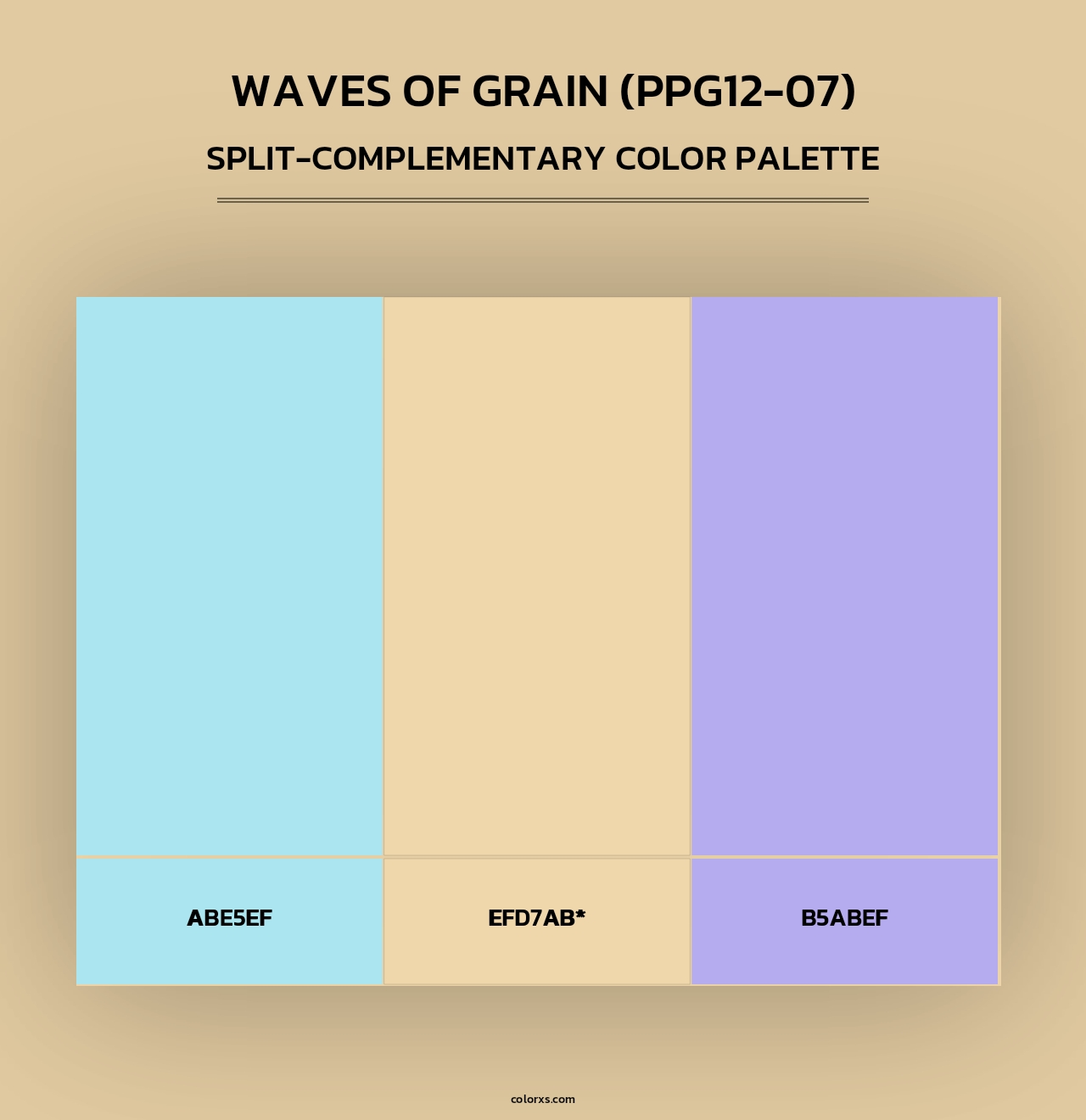 Waves Of Grain (PPG12-07) - Split-Complementary Color Palette
