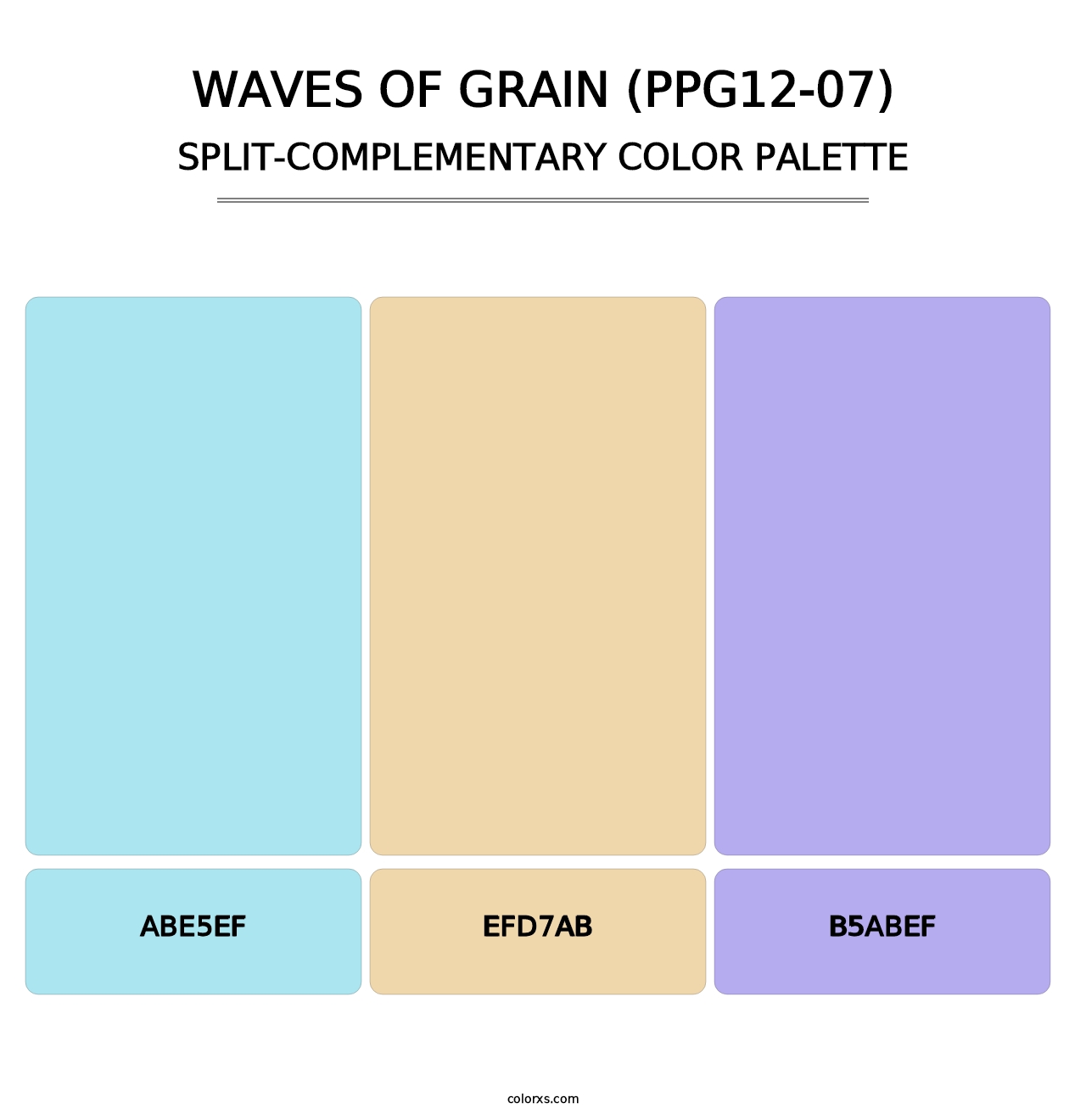Waves Of Grain (PPG12-07) - Split-Complementary Color Palette
