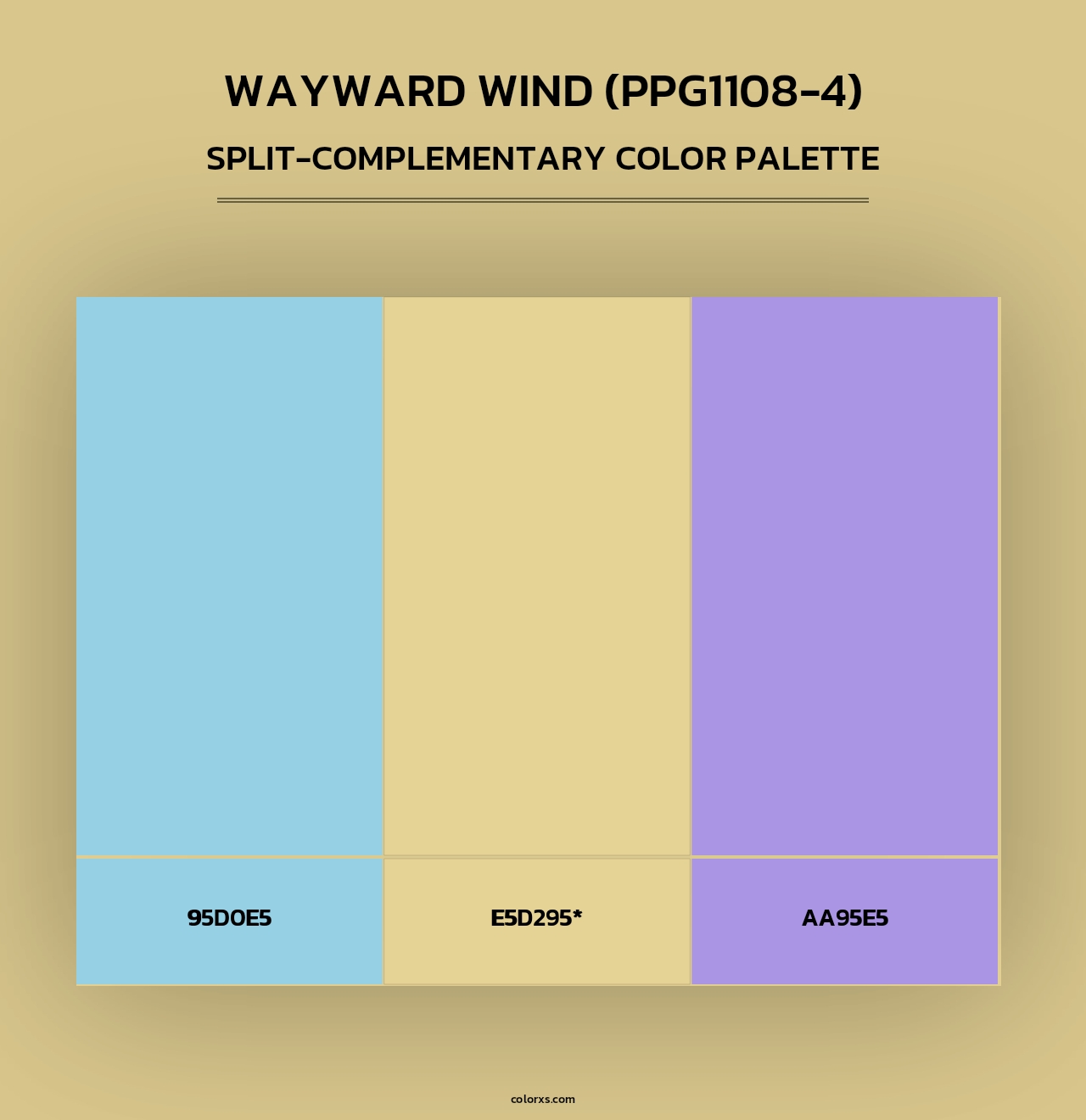 Wayward Wind (PPG1108-4) - Split-Complementary Color Palette