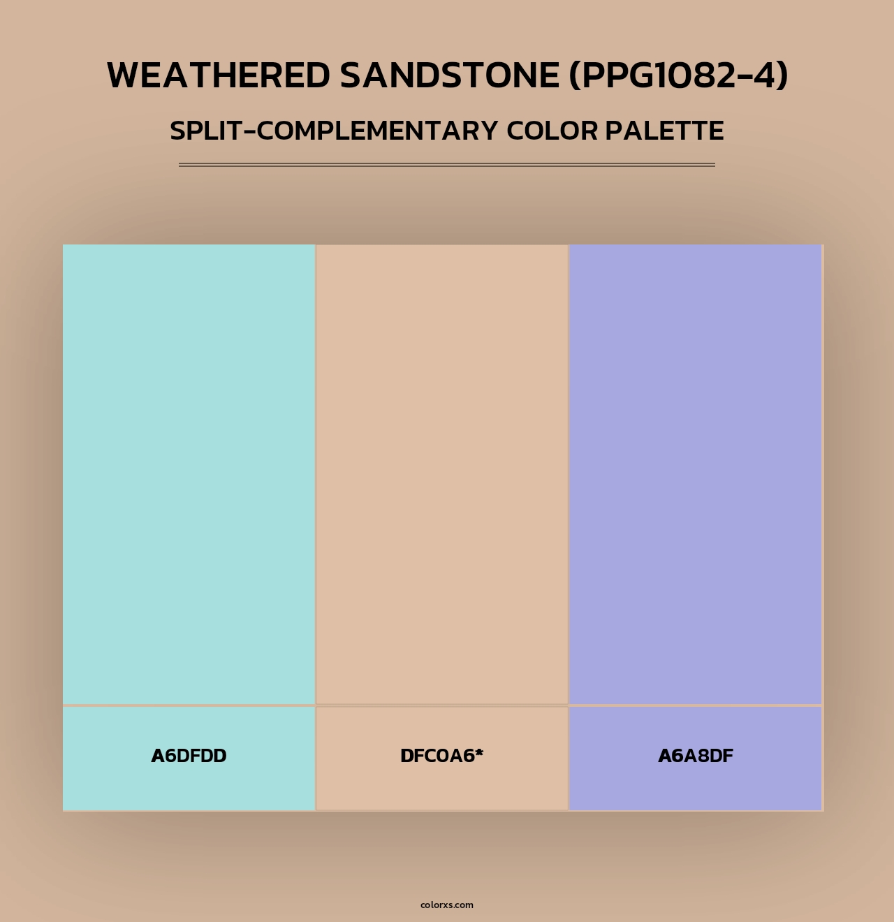 Weathered Sandstone (PPG1082-4) - Split-Complementary Color Palette