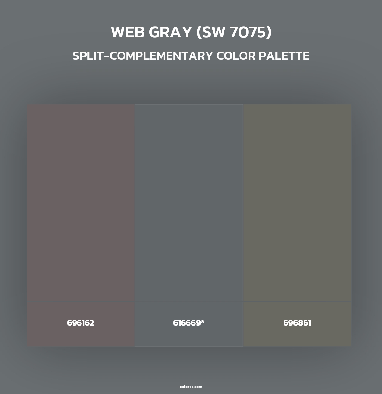 Web Gray (SW 7075) - Split-Complementary Color Palette