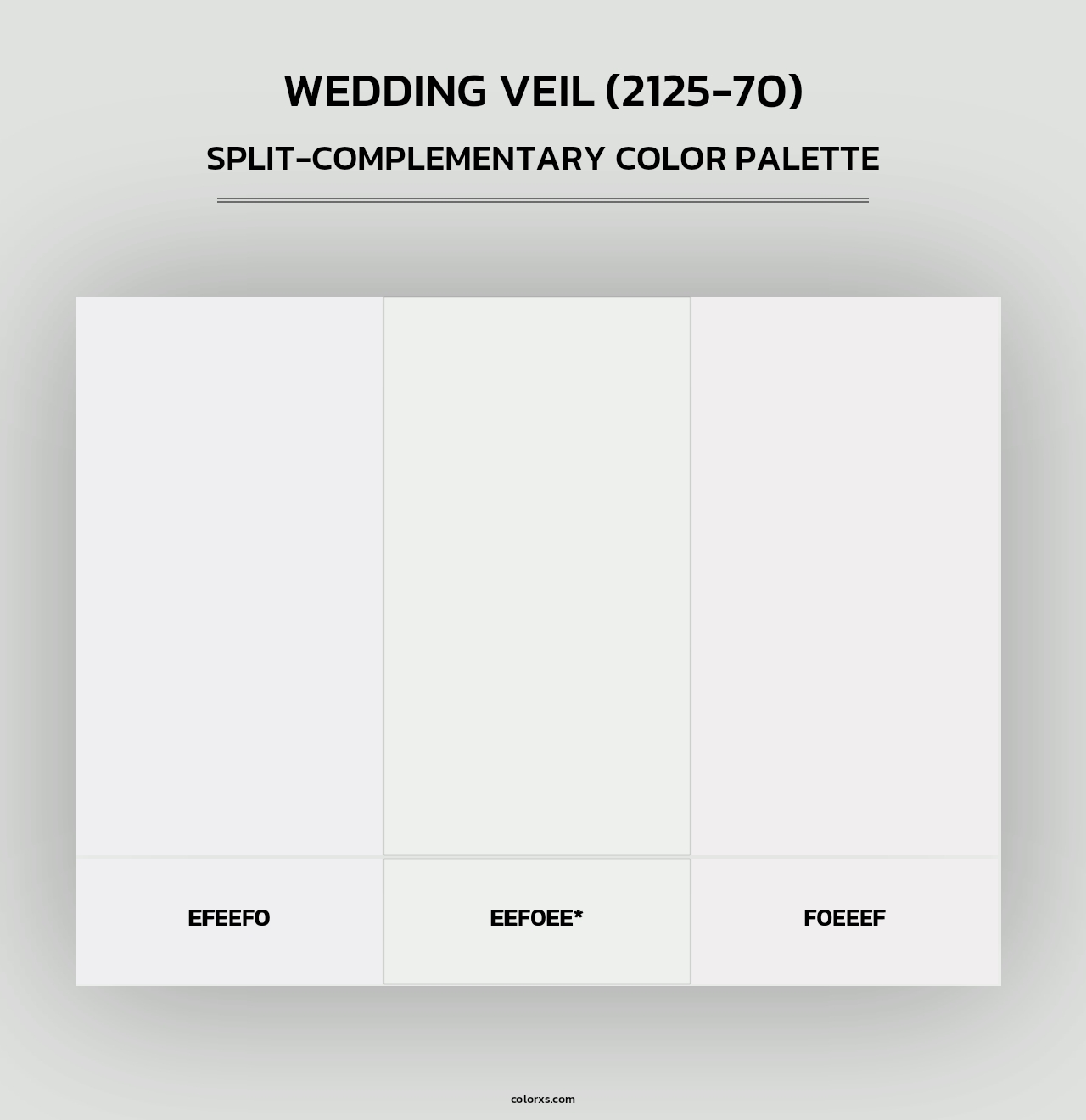 Wedding Veil (2125-70) - Split-Complementary Color Palette