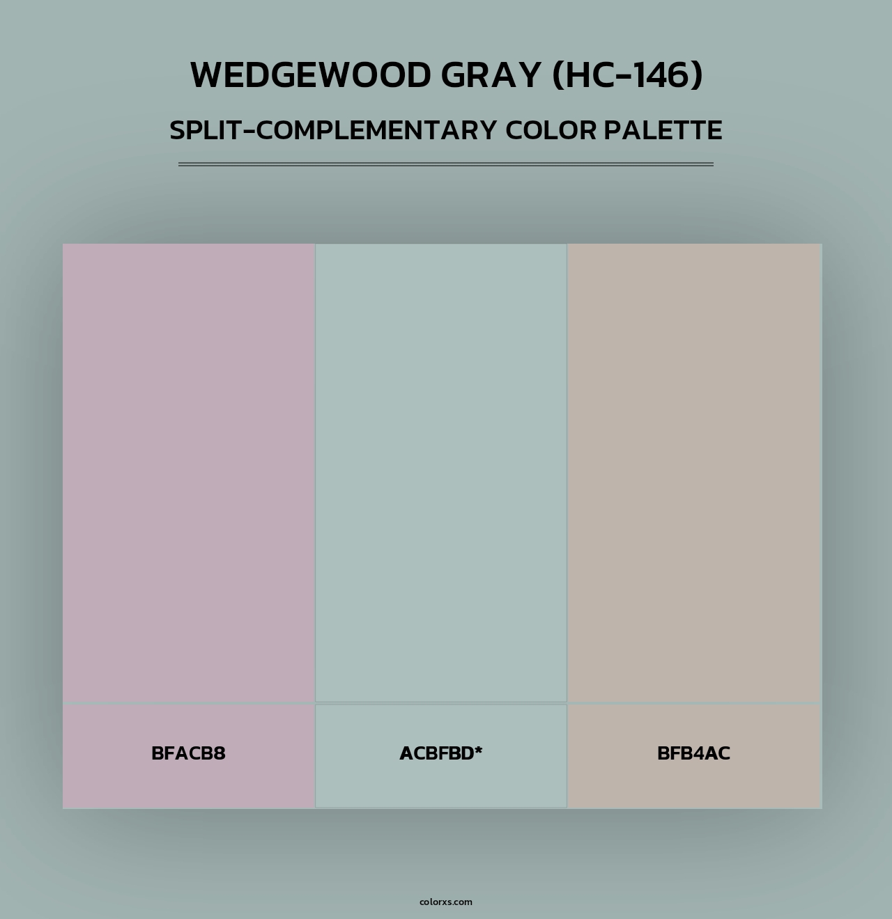 Wedgewood Gray (HC-146) - Split-Complementary Color Palette
