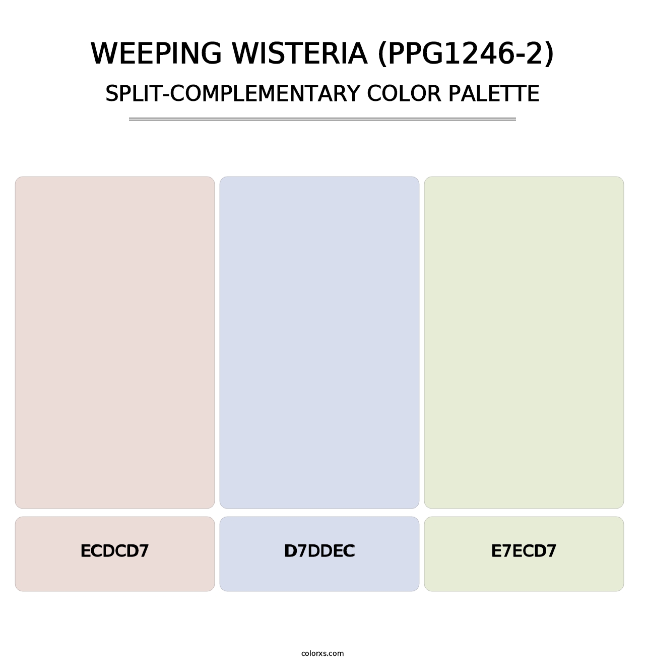 Weeping Wisteria (PPG1246-2) - Split-Complementary Color Palette