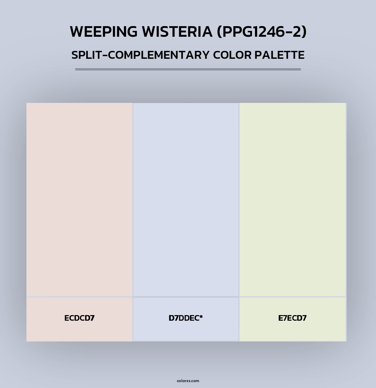 Weeping Wisteria (PPG1246-2) - Split-Complementary Color Palette