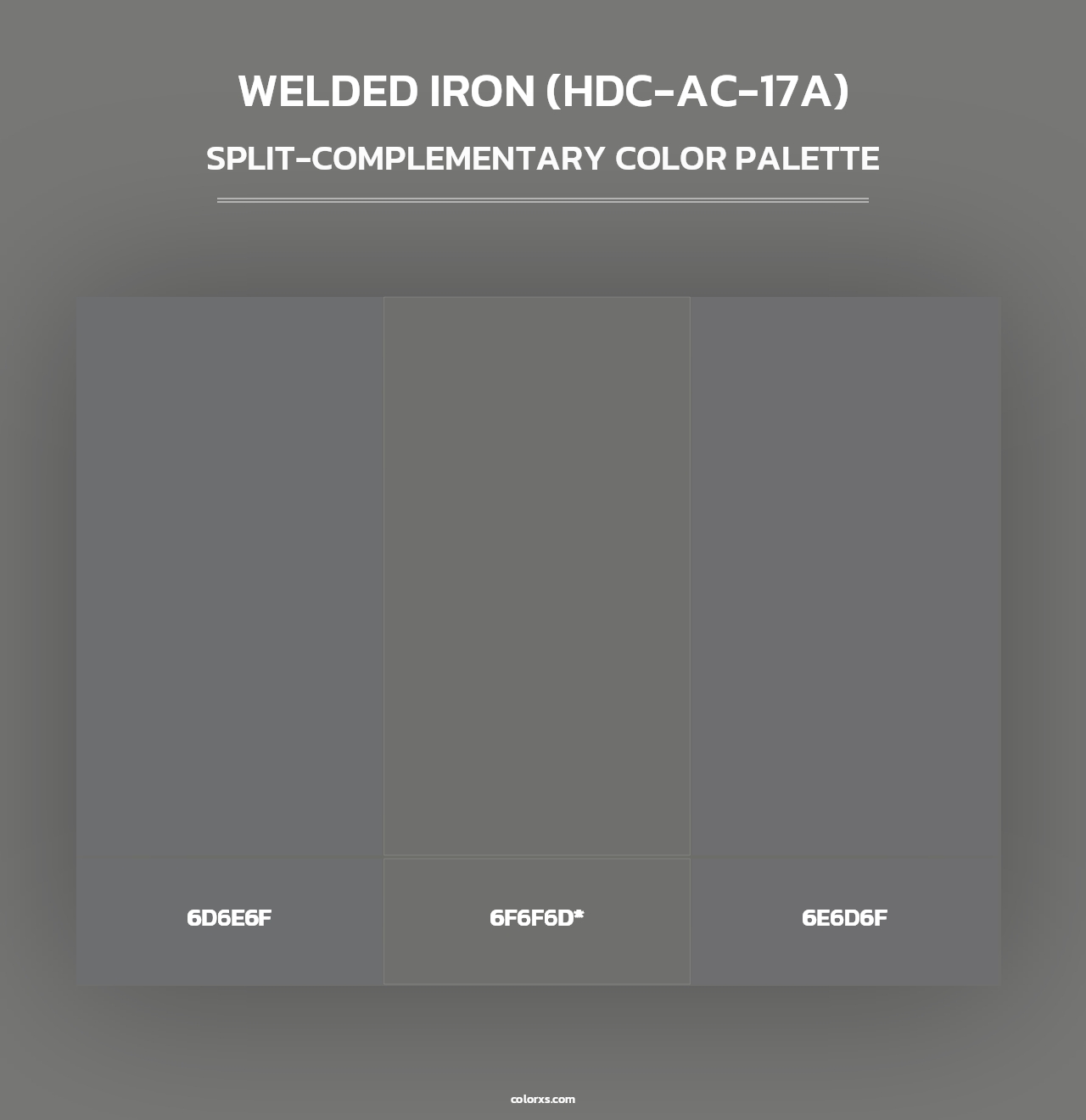 Welded Iron (HDC-AC-17A) - Split-Complementary Color Palette