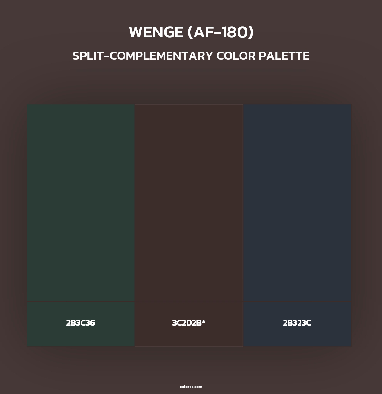 Wenge (AF-180) - Split-Complementary Color Palette