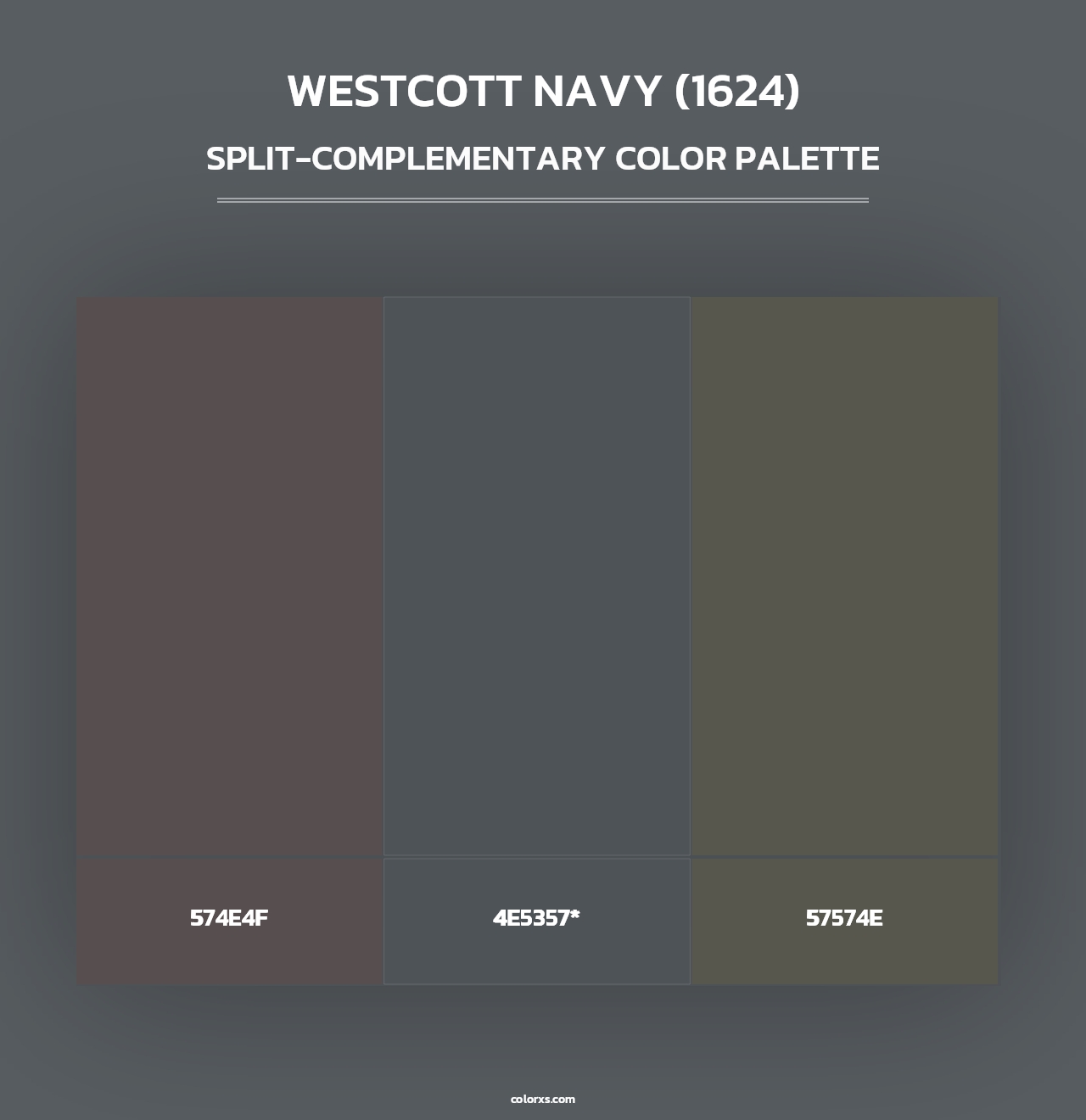 Westcott Navy (1624) - Split-Complementary Color Palette