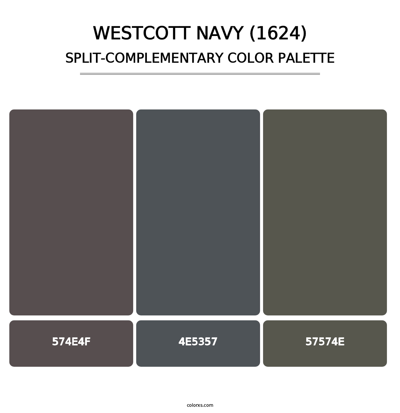 Westcott Navy (1624) - Split-Complementary Color Palette