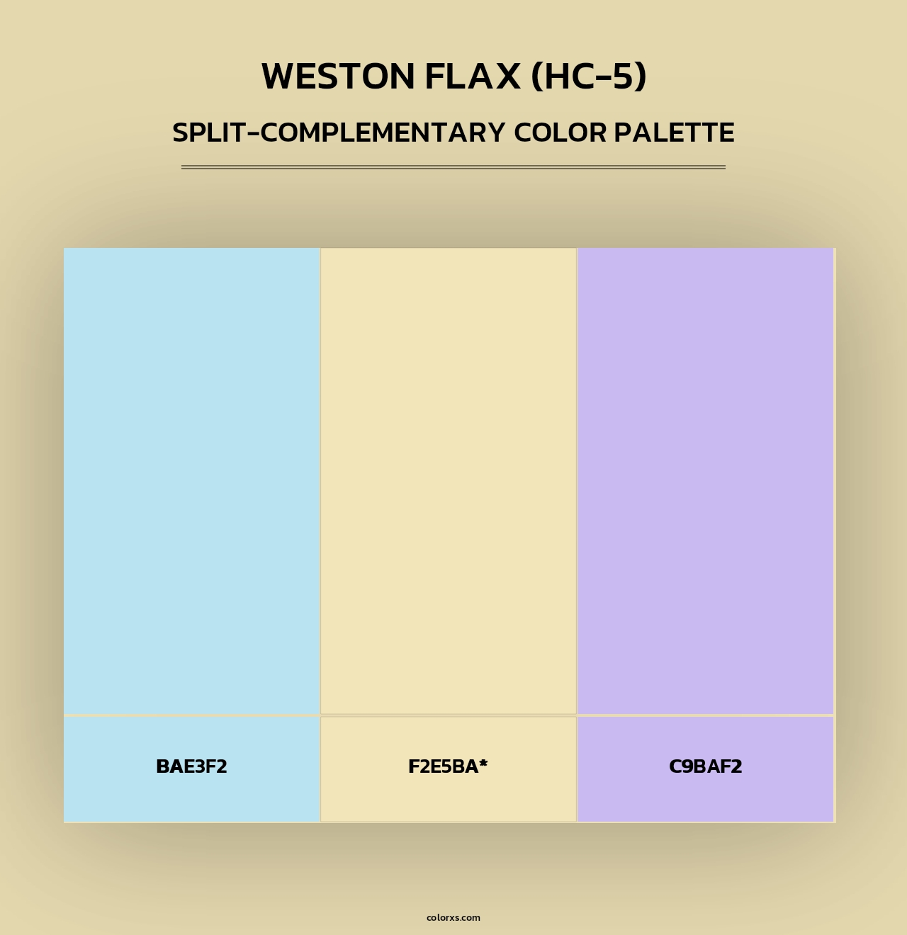 Weston Flax (HC-5) - Split-Complementary Color Palette