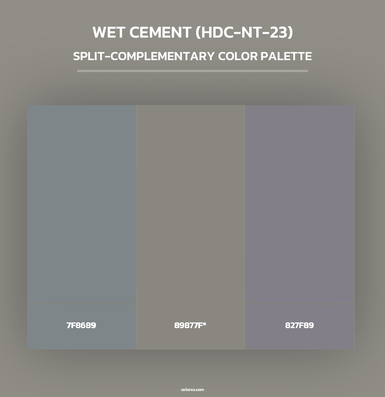 Wet Cement (HDC-NT-23) - Split-Complementary Color Palette