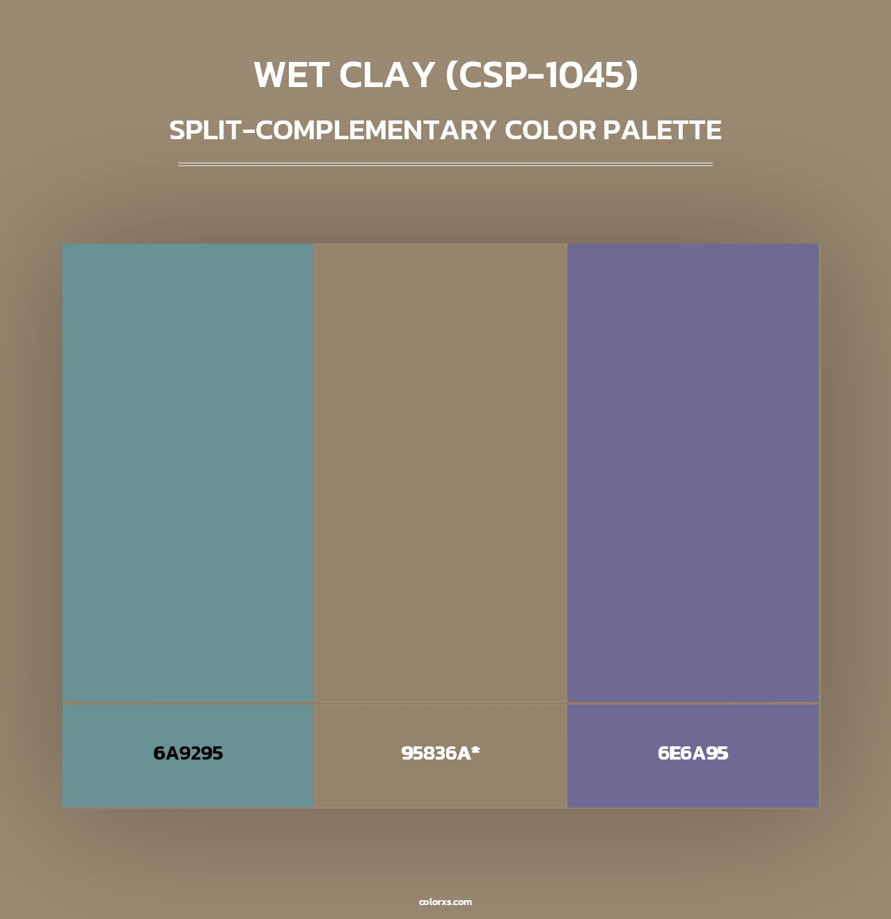 Wet Clay (CSP-1045) - Split-Complementary Color Palette