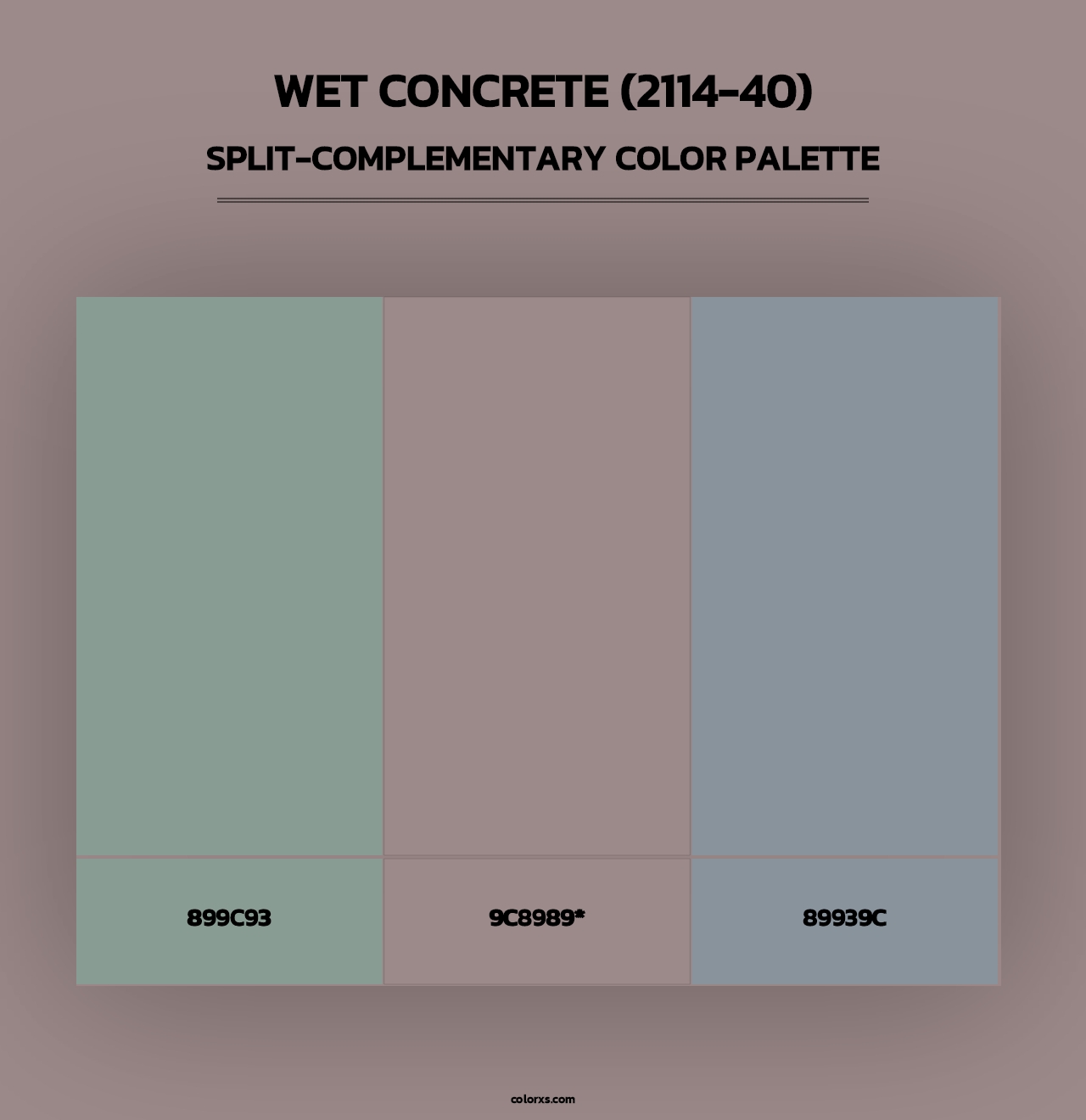 Wet Concrete (2114-40) - Split-Complementary Color Palette