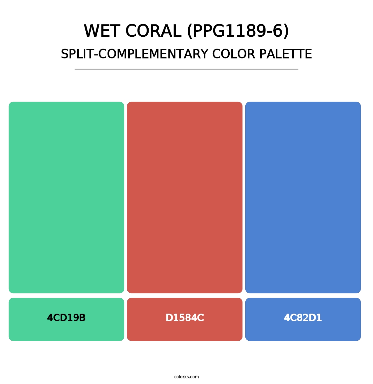 Wet Coral (PPG1189-6) - Split-Complementary Color Palette