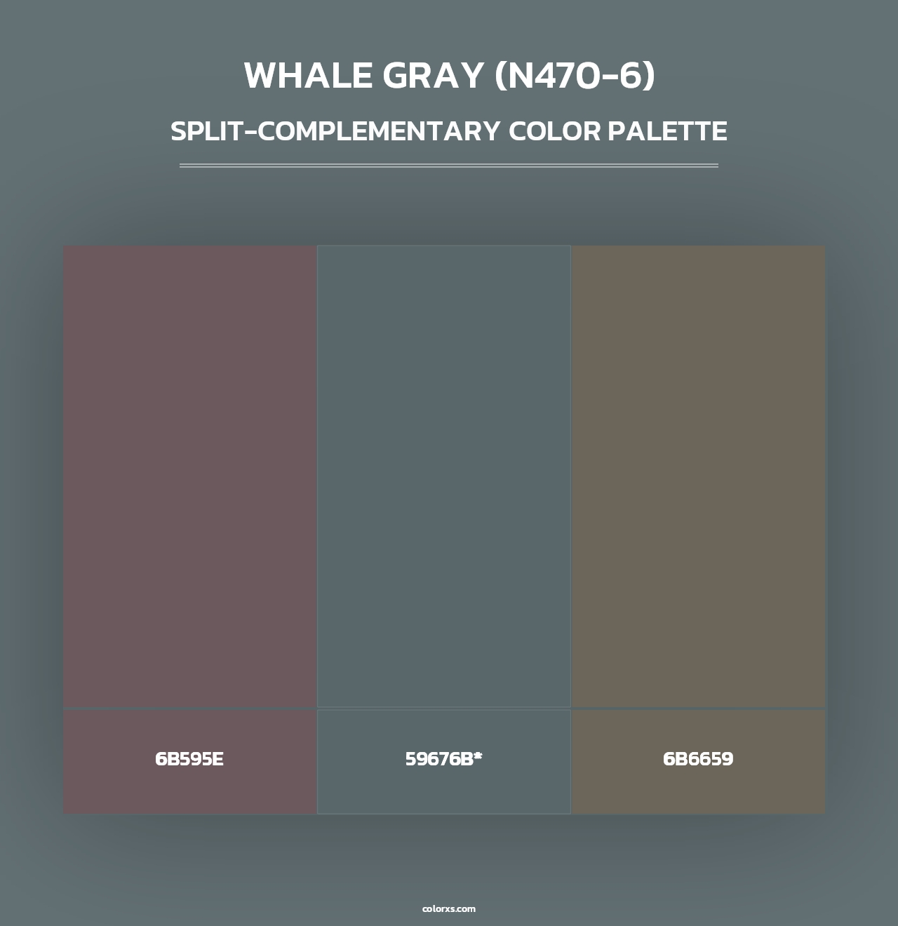 Whale Gray (N470-6) - Split-Complementary Color Palette