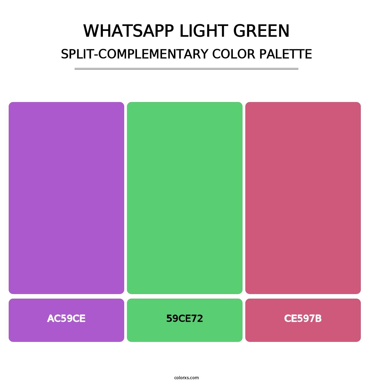 WhatsApp Light Green - Split-Complementary Color Palette