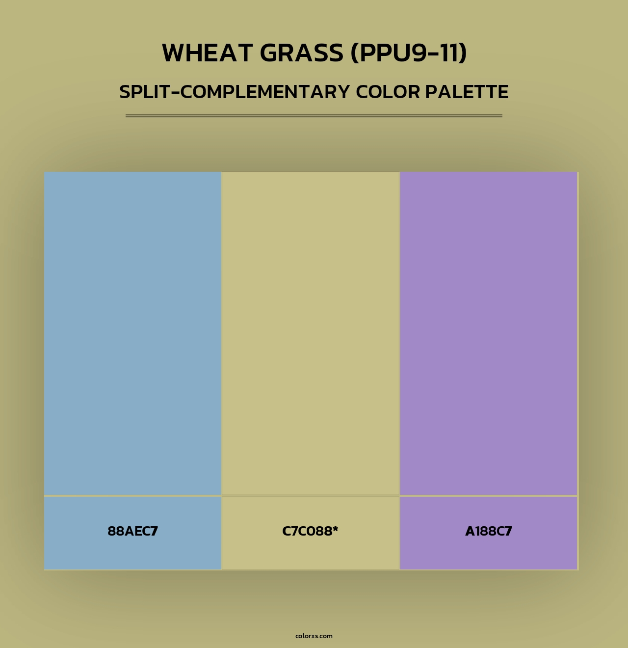 Wheat Grass (PPU9-11) - Split-Complementary Color Palette
