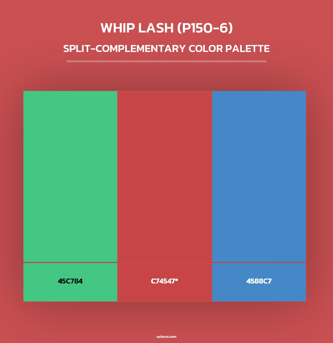 Whip Lash (P150-6) - Split-Complementary Color Palette
