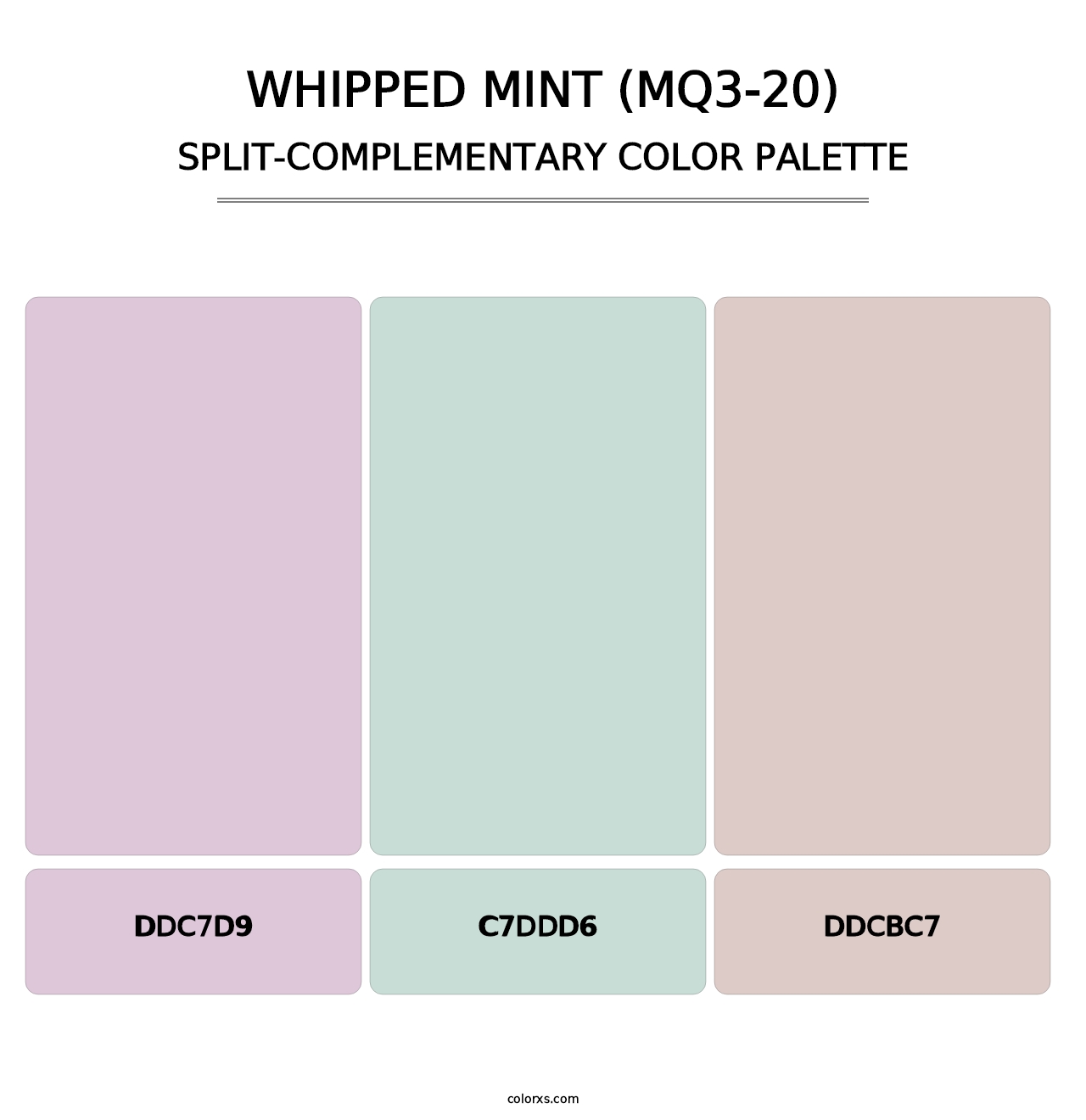 Whipped Mint (MQ3-20) - Split-Complementary Color Palette