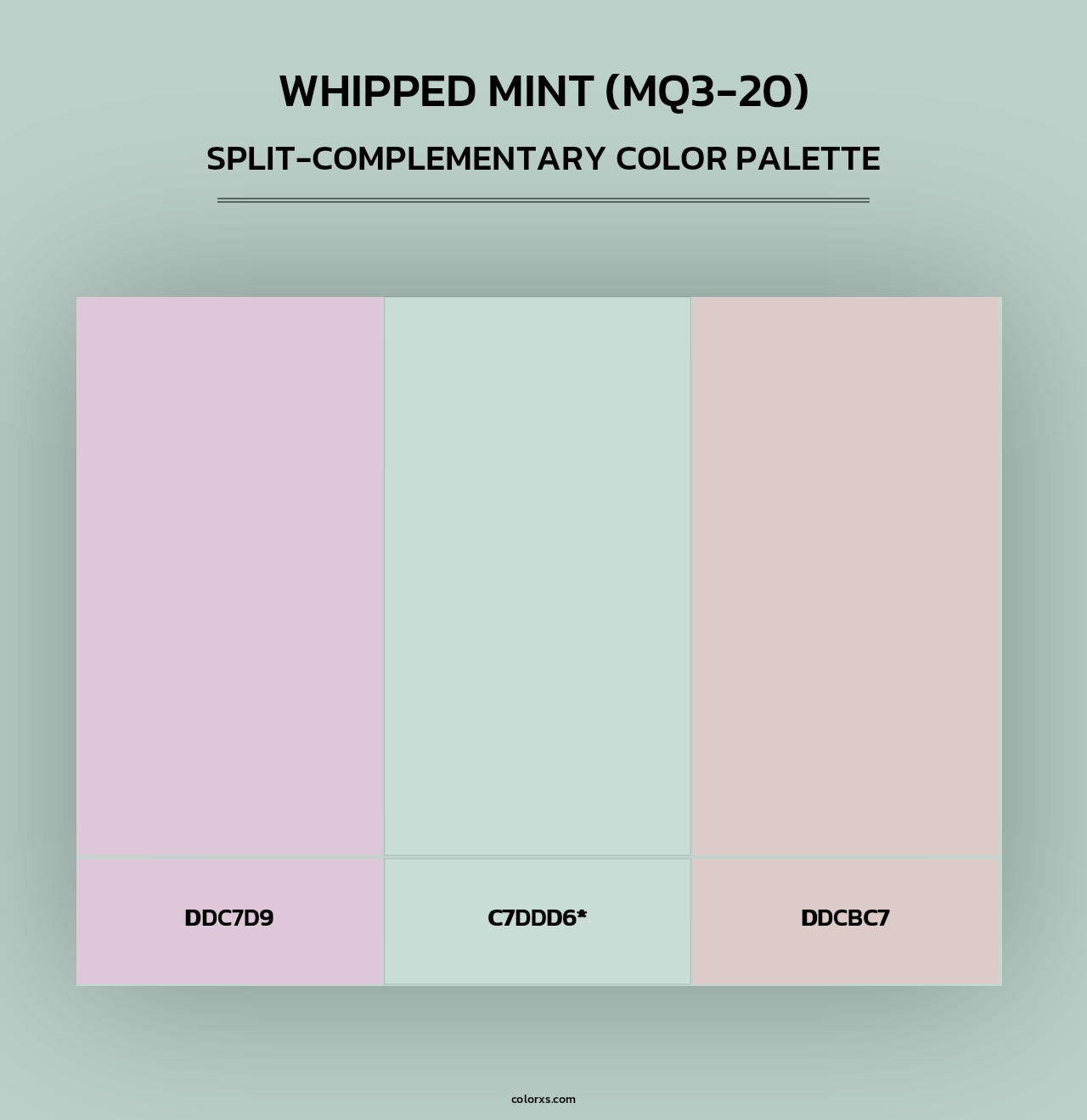 Whipped Mint (MQ3-20) - Split-Complementary Color Palette