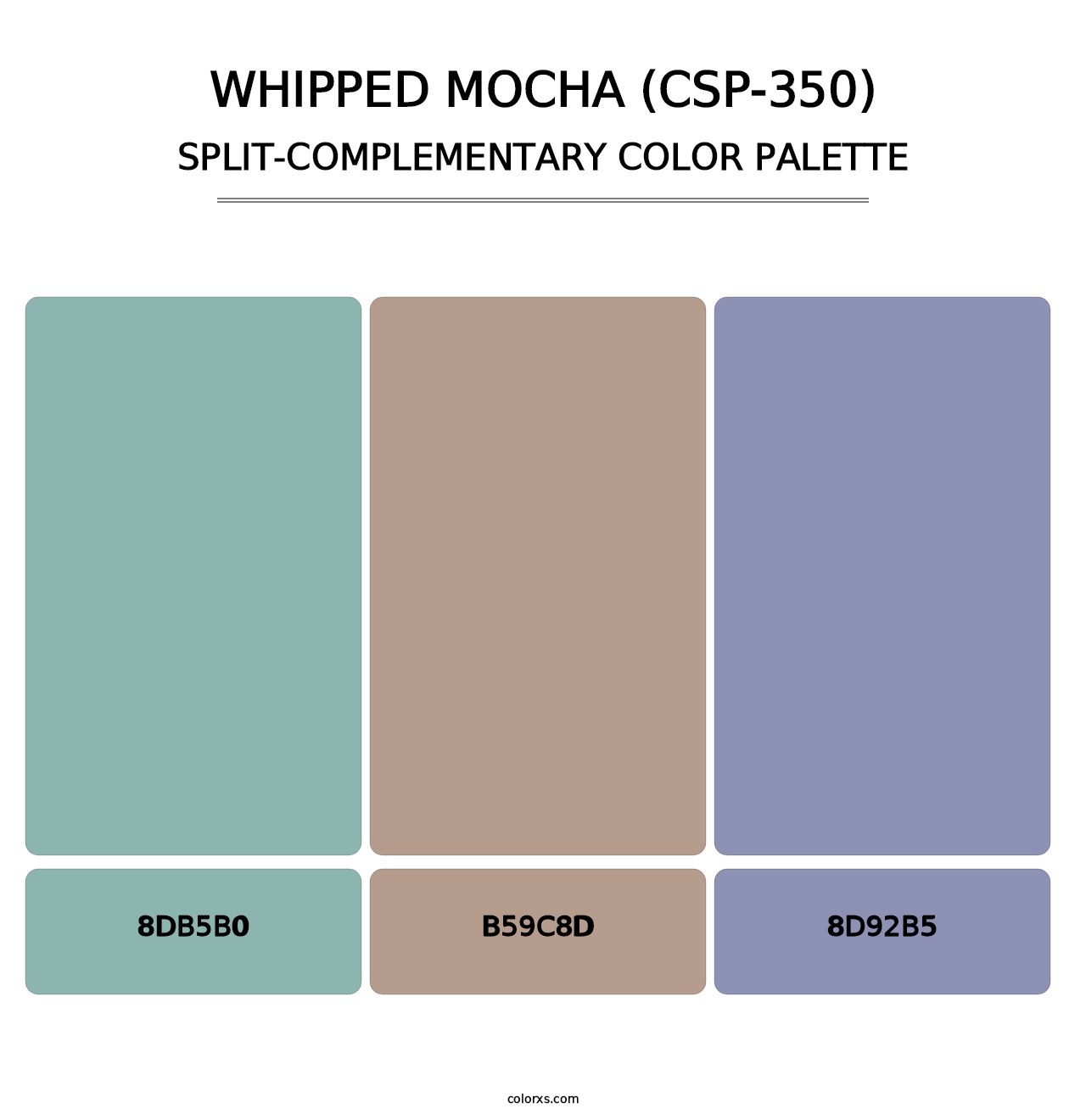 Whipped Mocha (CSP-350) - Split-Complementary Color Palette