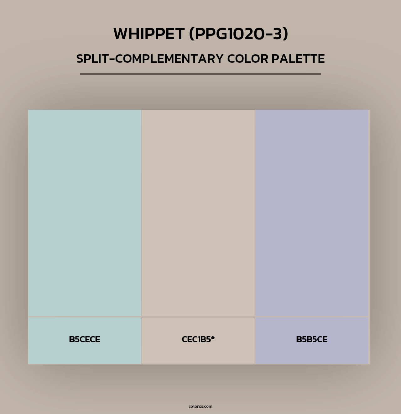 Whippet (PPG1020-3) - Split-Complementary Color Palette